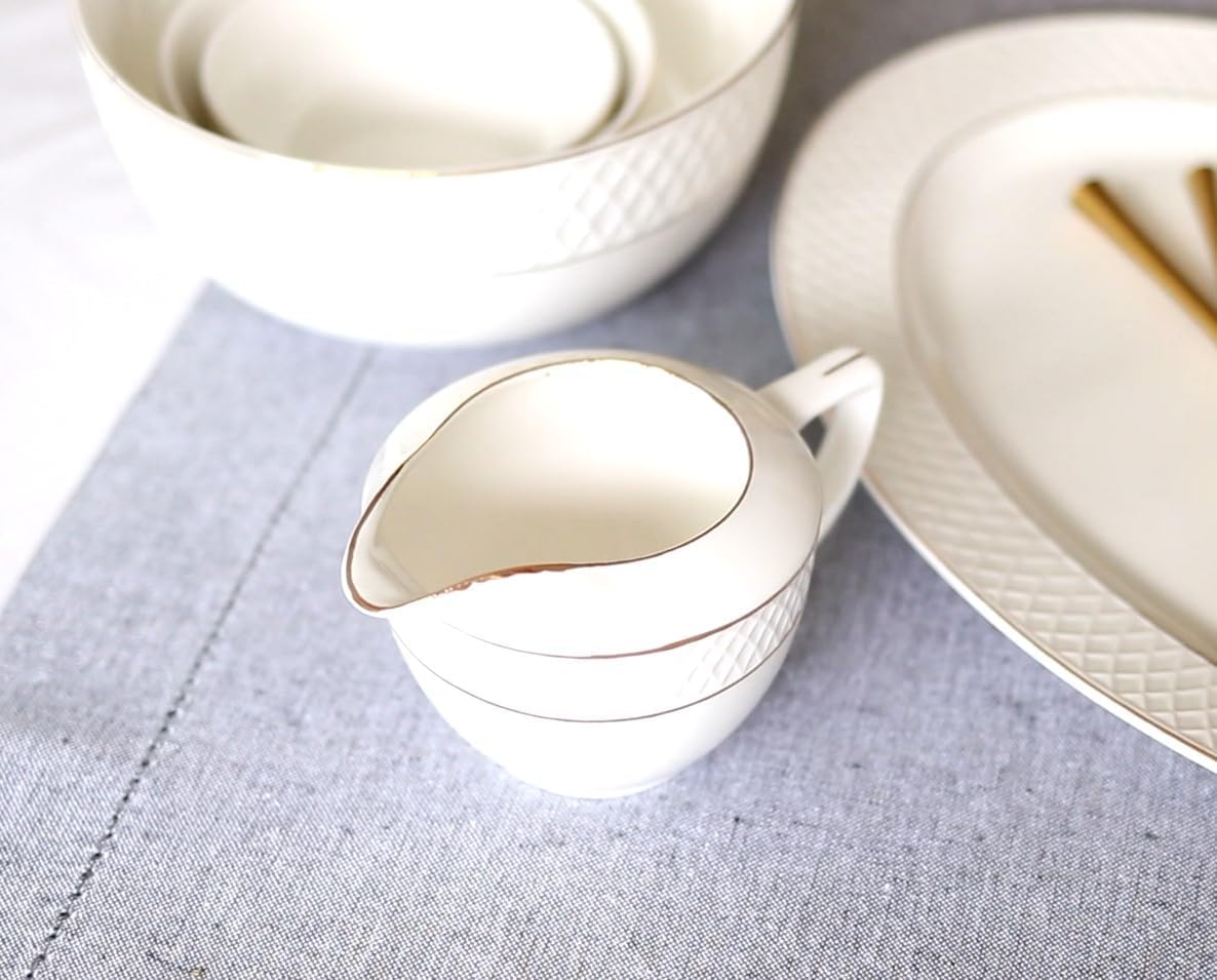 Wilmax Porzellan Zucker- & Milchset, Goldverzierung – WL-880102470/A-880102475/A