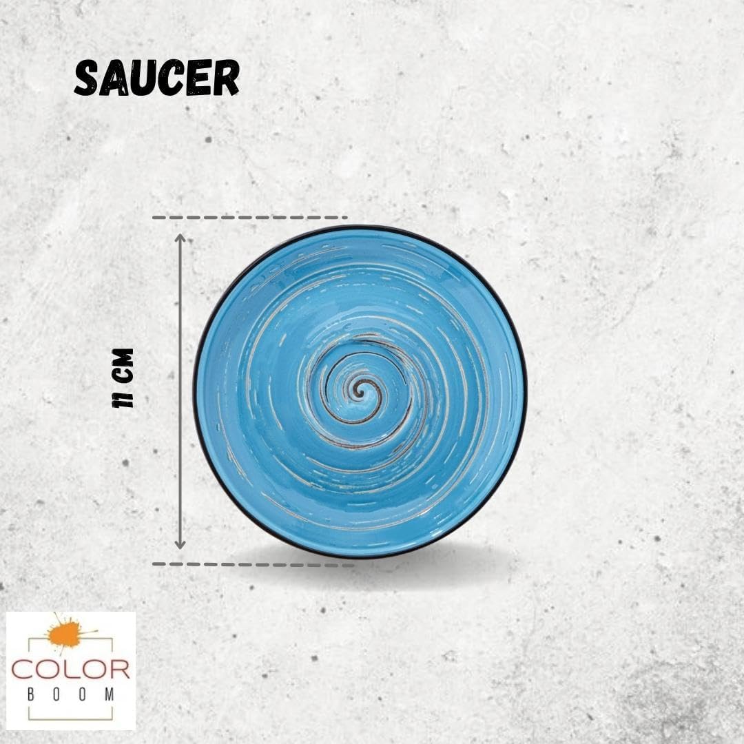 Wilmax Untertasse, 11 cm, ColorBoom Spiral Blue, WL-669633/B