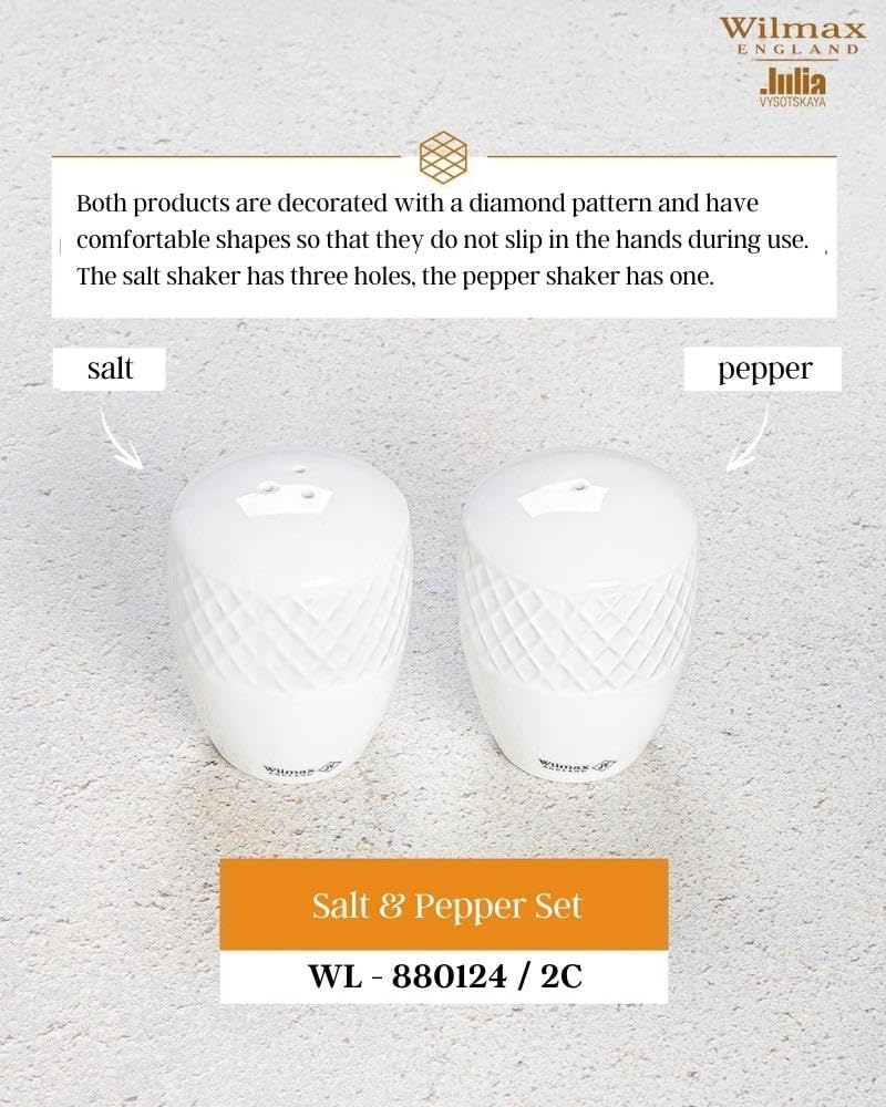 Wilmax Salz- & Pfeffer Set of 2 in Porzellan WL-880124/2C