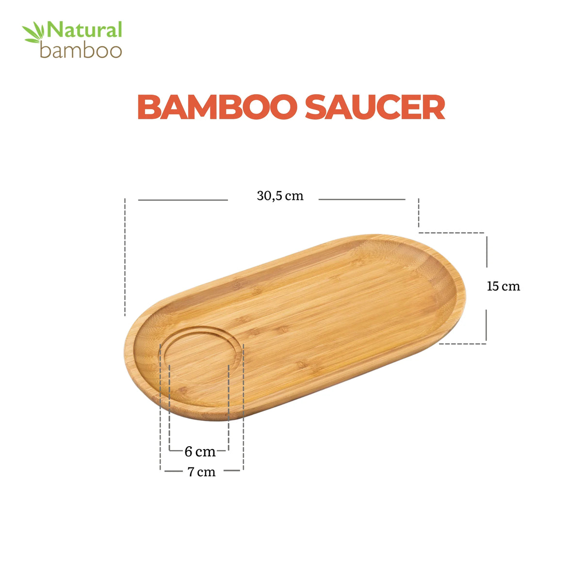 Wilmax Bamboe Presenteerplank 30,5x15 cm Natuur