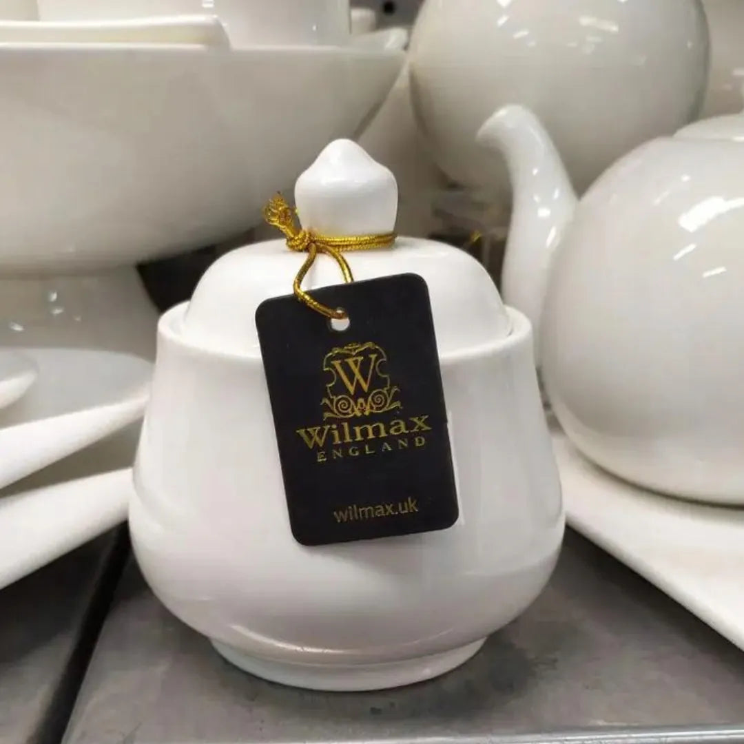 Wilmax Suikerpot met deksel 340 ml Wit Porselein