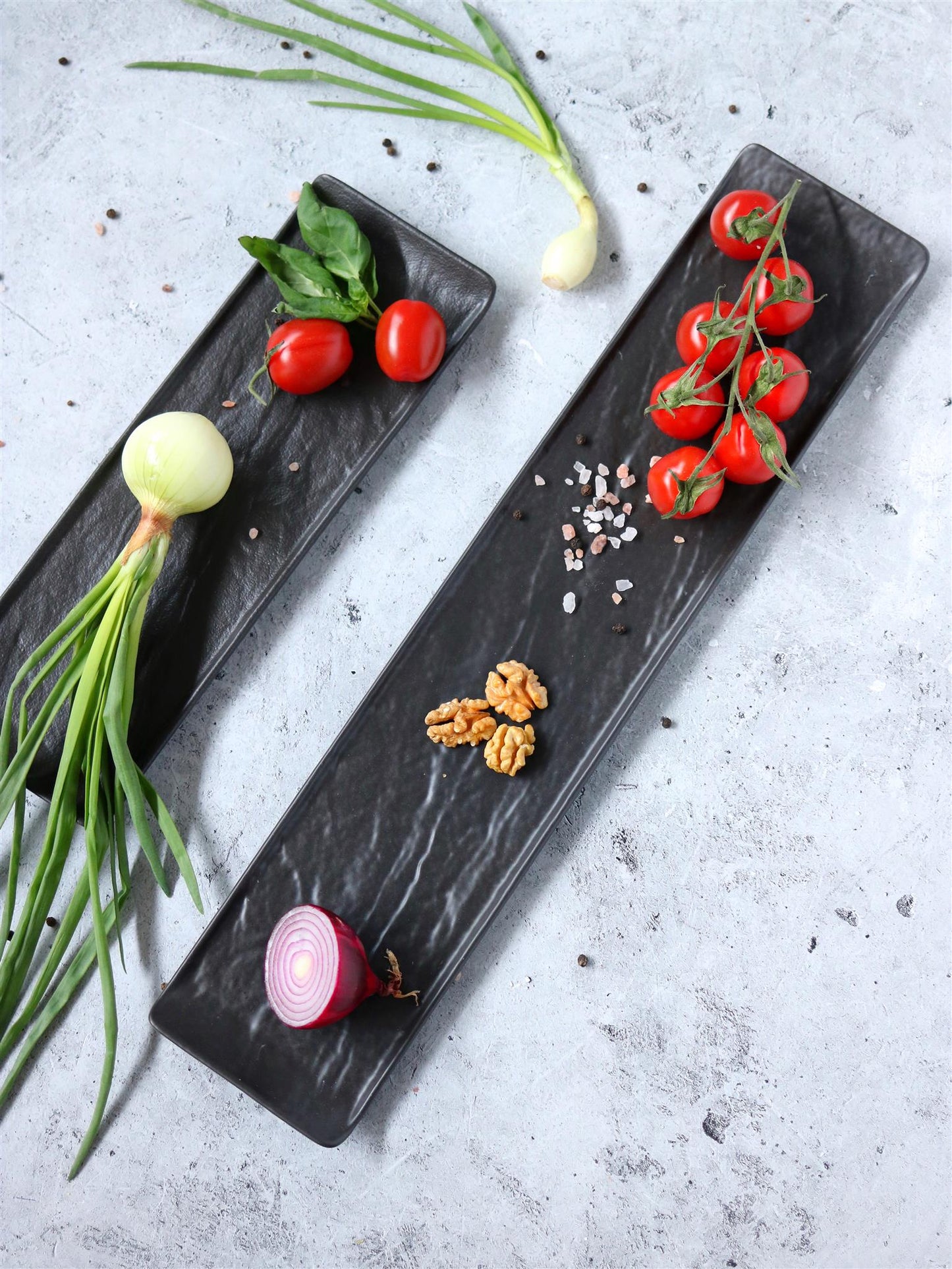 Wilmax Servierplatte Schwarz Kratzfest Spülmaschinenfest 30 x 9,5 cm WL-661102/A