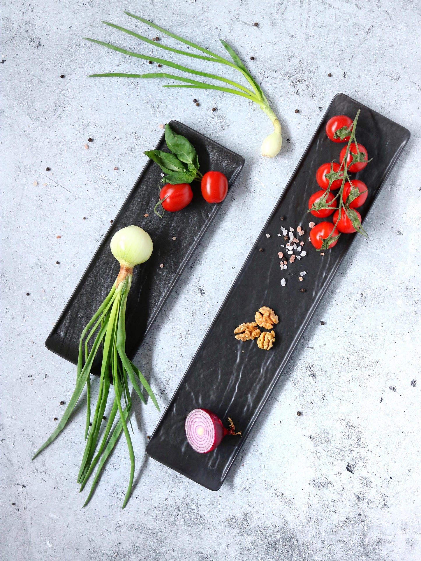 Wilmax Servierplatte Schwarz Kratzfest Spülmaschinenfest 30 x 9,5 cm WL-661102/A