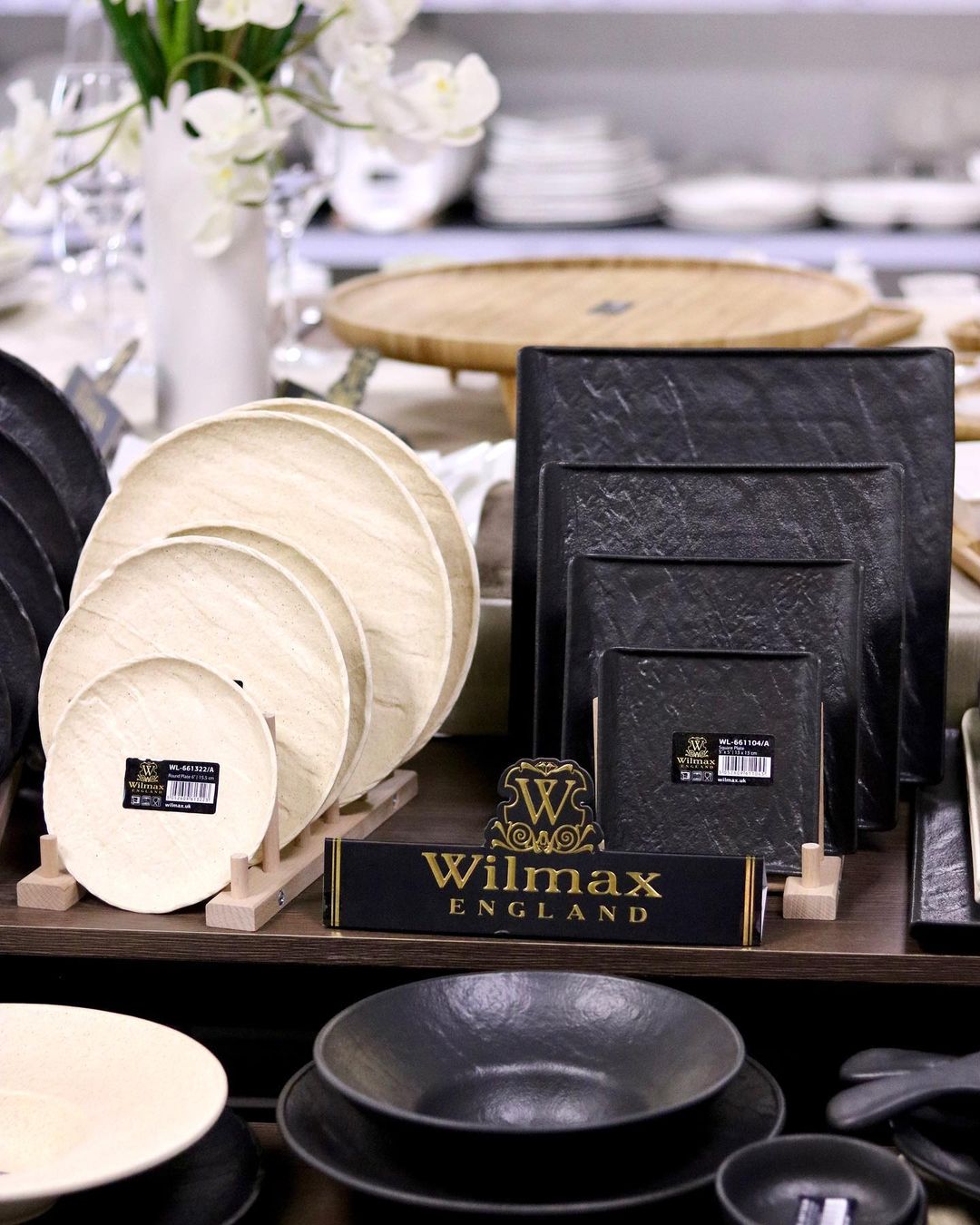 Wilmax Square Plate SlateStone Set – 6er Pack, Schwarz WL-661104/A6