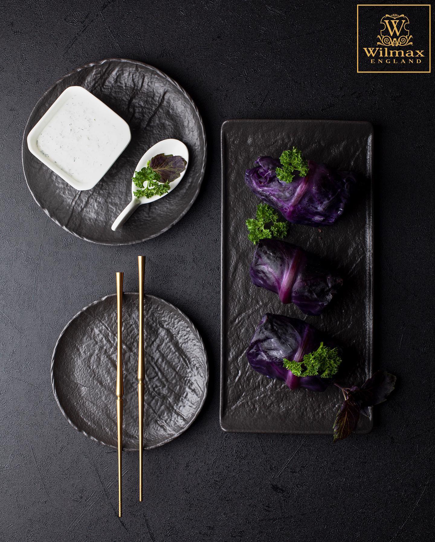 Wilmax Rechteckige Porzellanteller 2-teiliges Set 29,5 x 14,5 cm WL-661109/A2