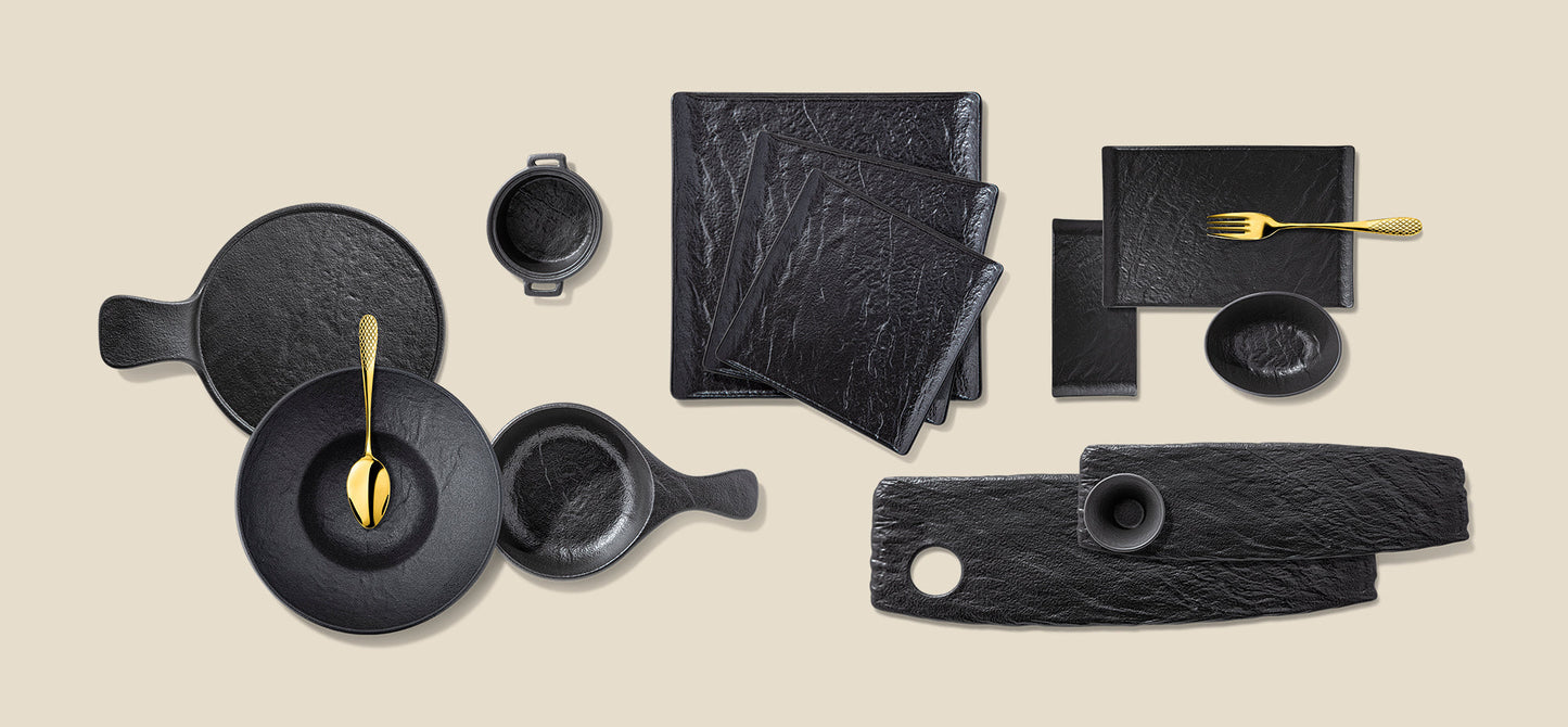 Wilmax Tiefer Porzellanteller Schwarz, 20 cm, 800 ml – WL-661112/A