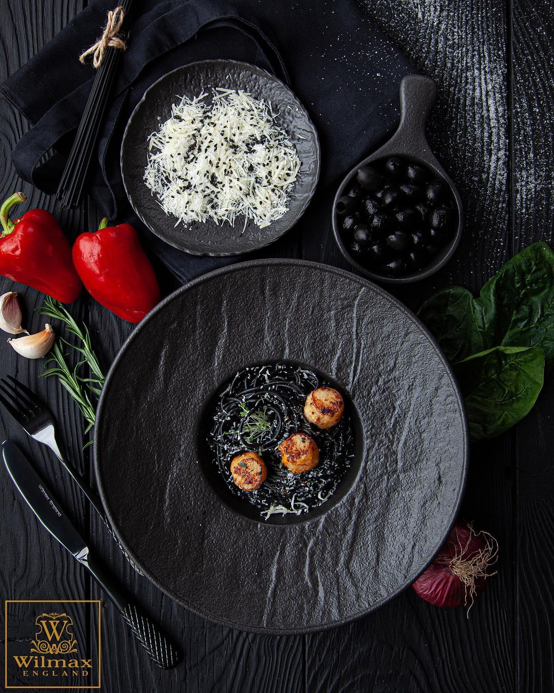 Wilmax SlateStone Teller Schwarz 18 cm WL-661123/A6