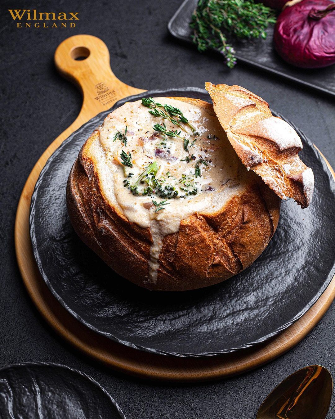 Wilmax SLEATSTONE Porzellanteller Schwarz Rund 23 cm WL-661125/A