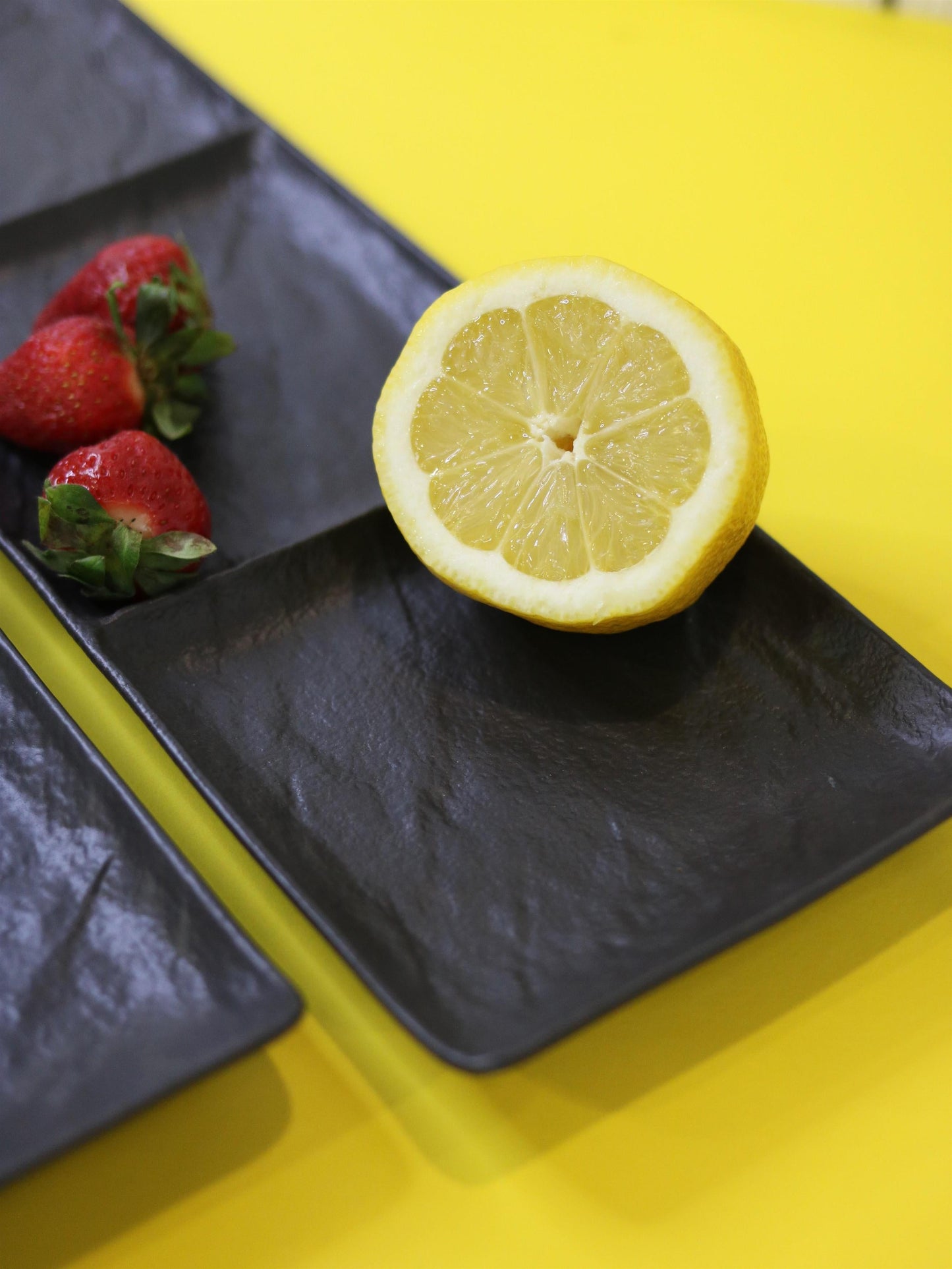 Wilmax Rechteckige Porzellanschale, 3-teilig, schwarz, 40,5 x 13 cm WL-661136/A