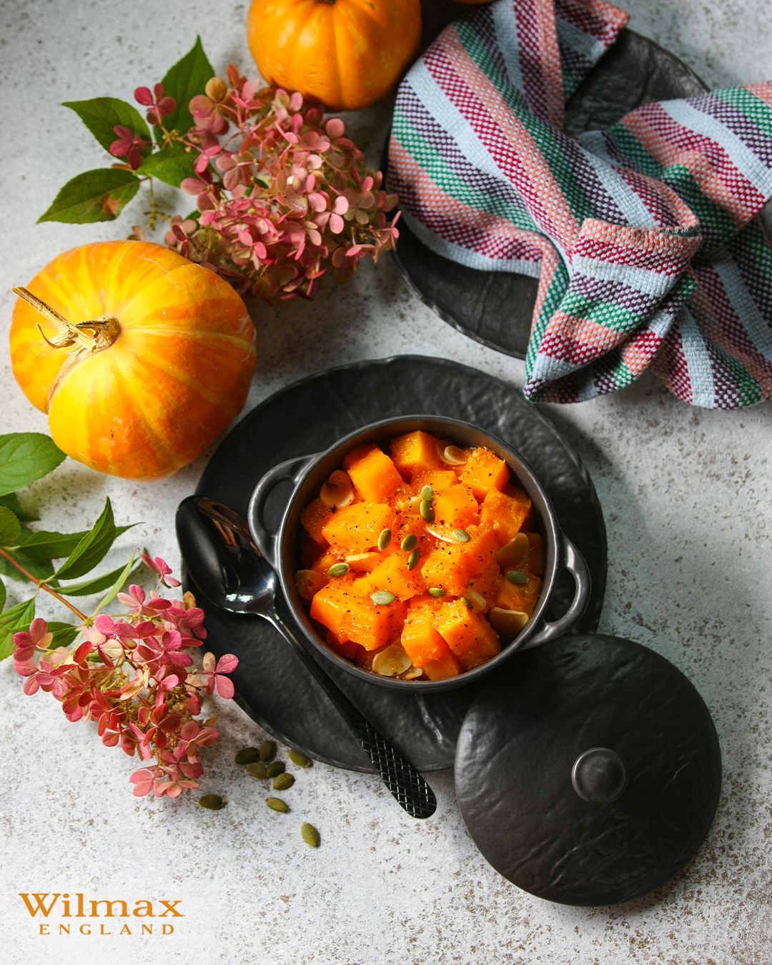 Wilmax Topf mit Deckel 600 ml SlateStone Porzellan WL-661140/A