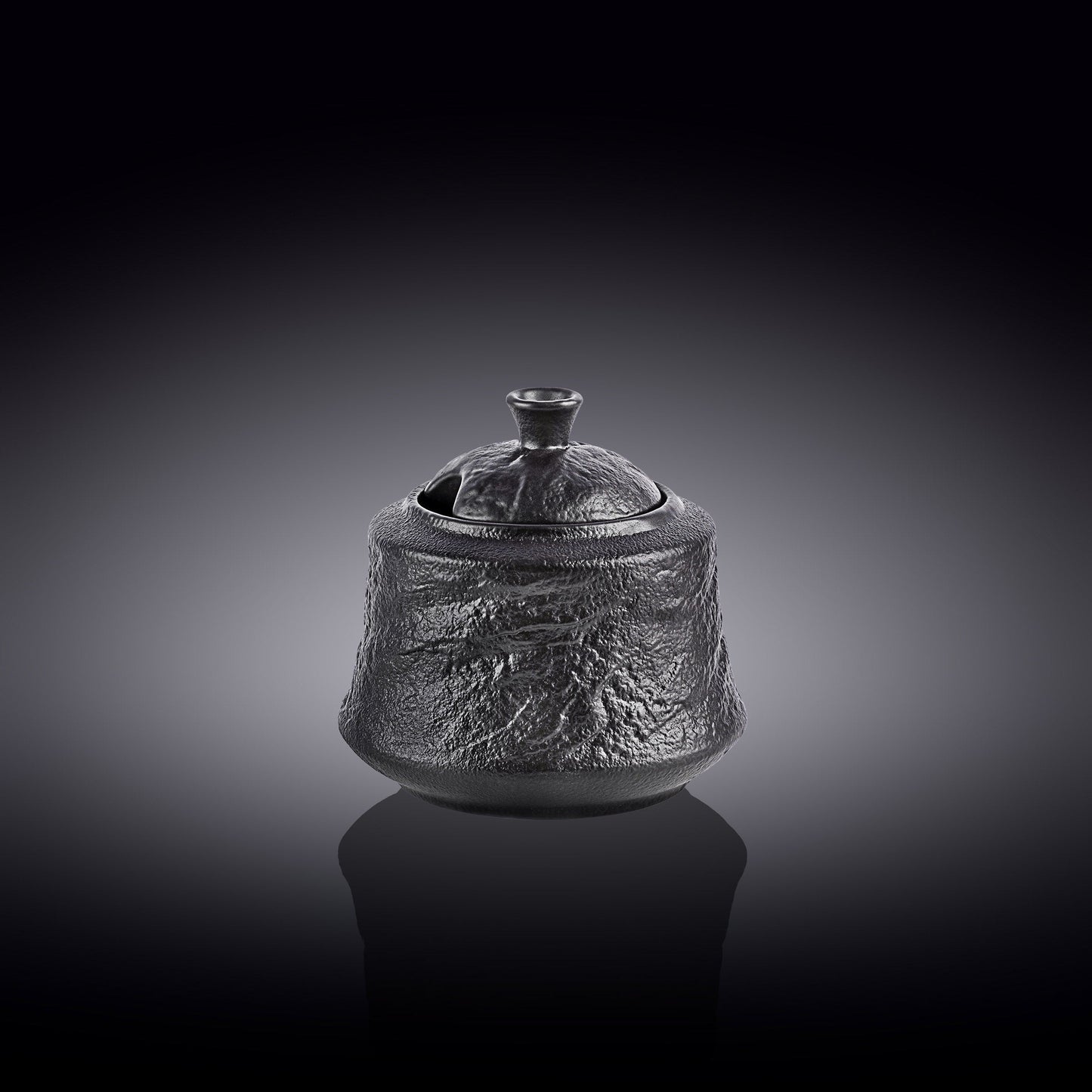 Suikerpot Porselein Zwart 280 ml – WL-661160/A