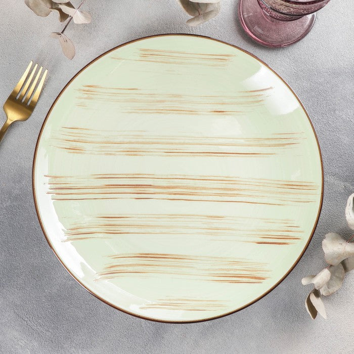 Wilmax Runde Teller Pistaziengrün 28 cm – Kratzfest & Stilvoll – WL-668116/A2