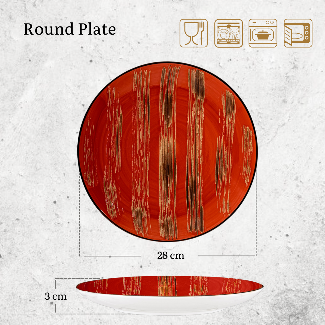 Wilmax England Plate 28 cm Red Porcelain WL-668216/A