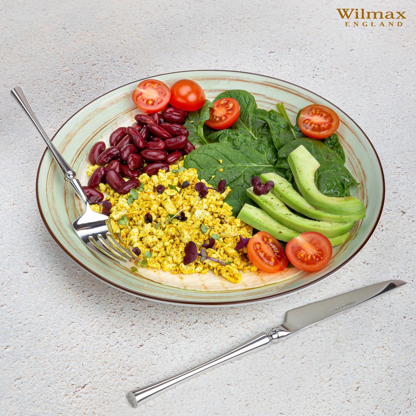 Wilmax Spiral Teller Pistazie 25 cm –Für stilvolle Tischdekoration – WL-669114/A2