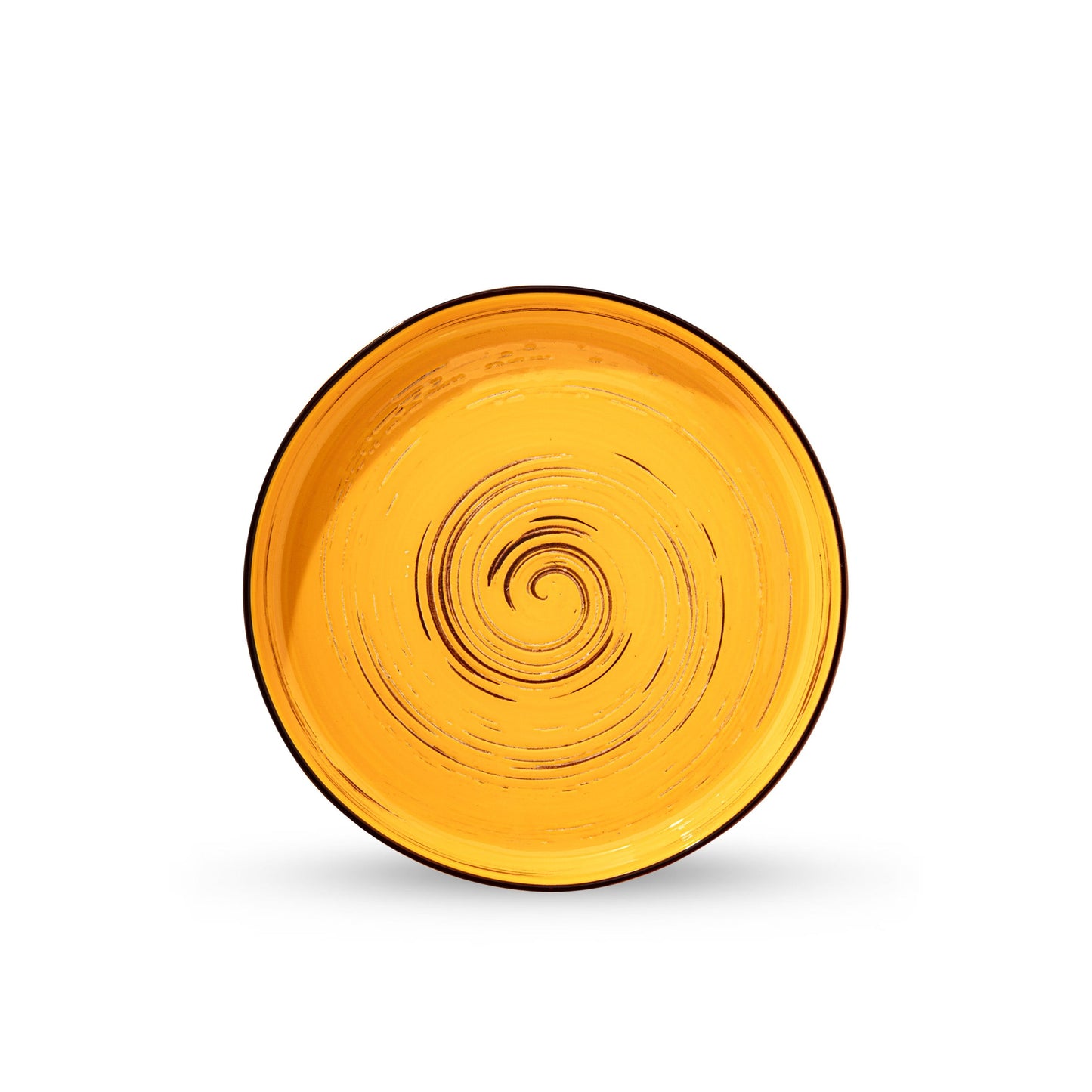 Wilmax Teller 23 cm – Runde Form mit hohem Rand – Spiral – Gelb – WL-669419/A2