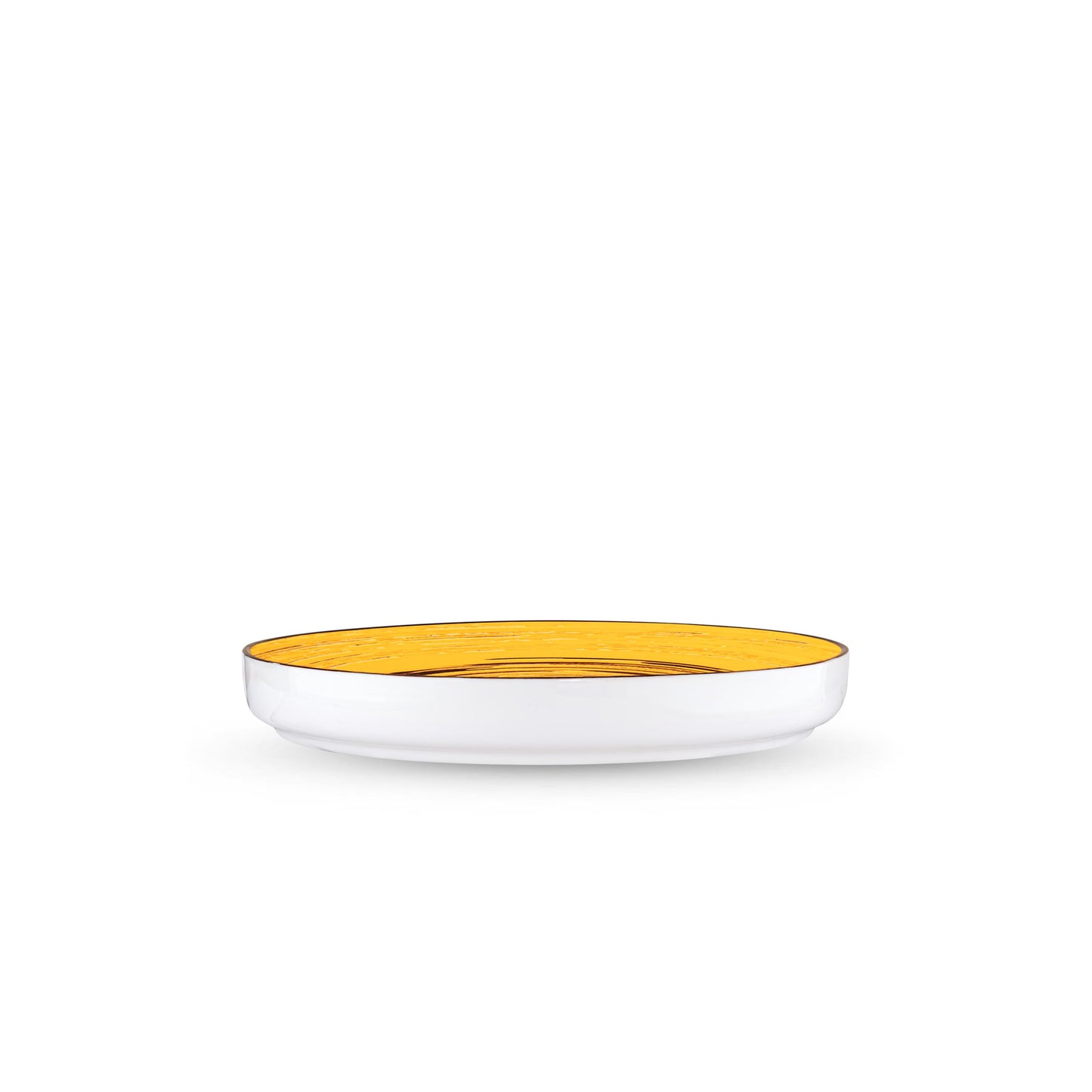 Wilmax Teller 23 cm – Runde Form mit hohem Rand – Spiral – Gelb – WL-669419/A2