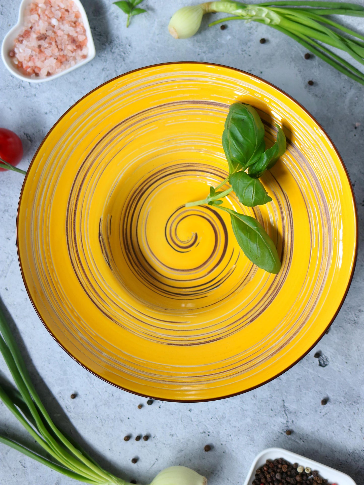 Wilmax England Deep Plate 24 cm Yellow Porcelain Set of 2