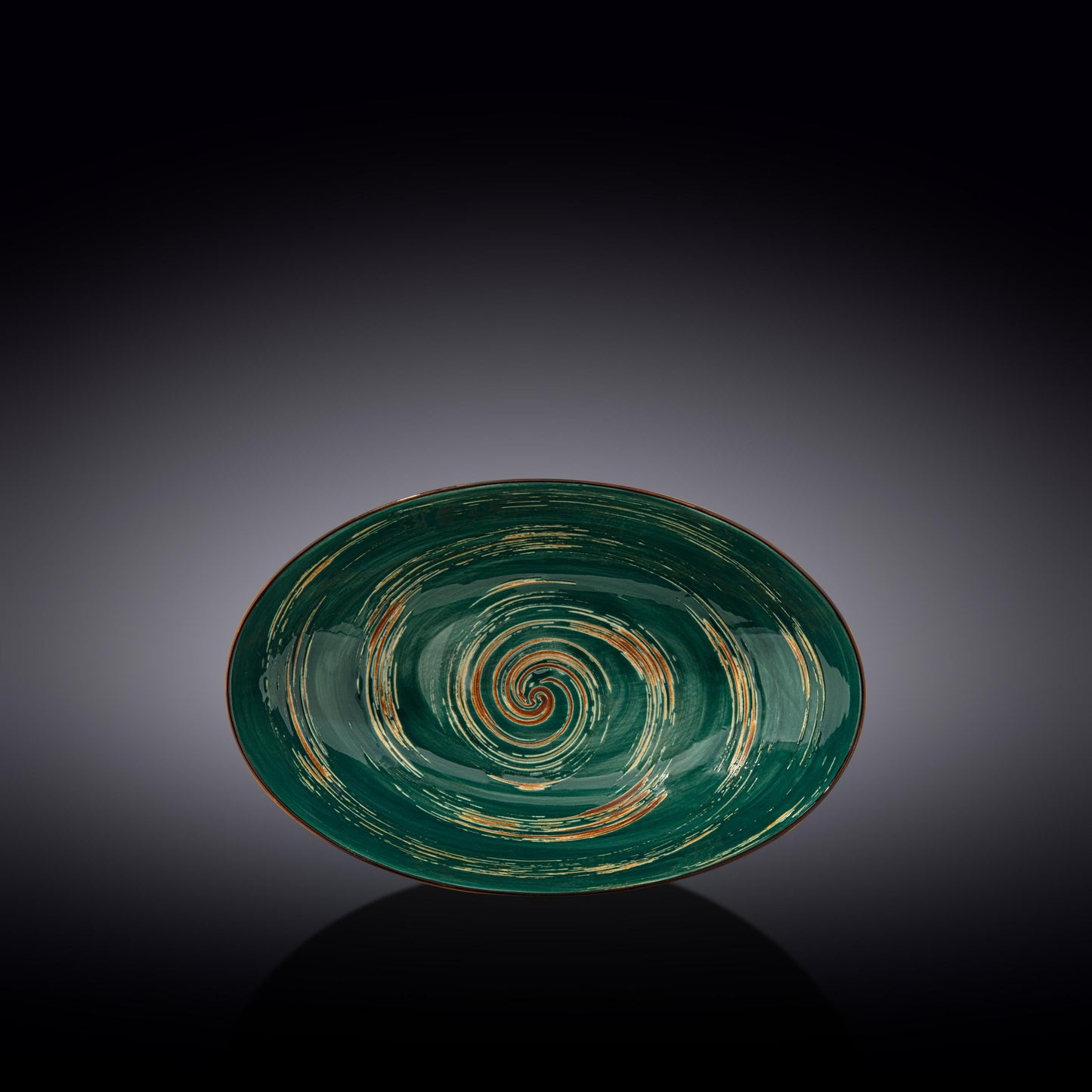 Wilmax schaal ovaal 25x16,5 cm Groen Porselein WL-669540/A