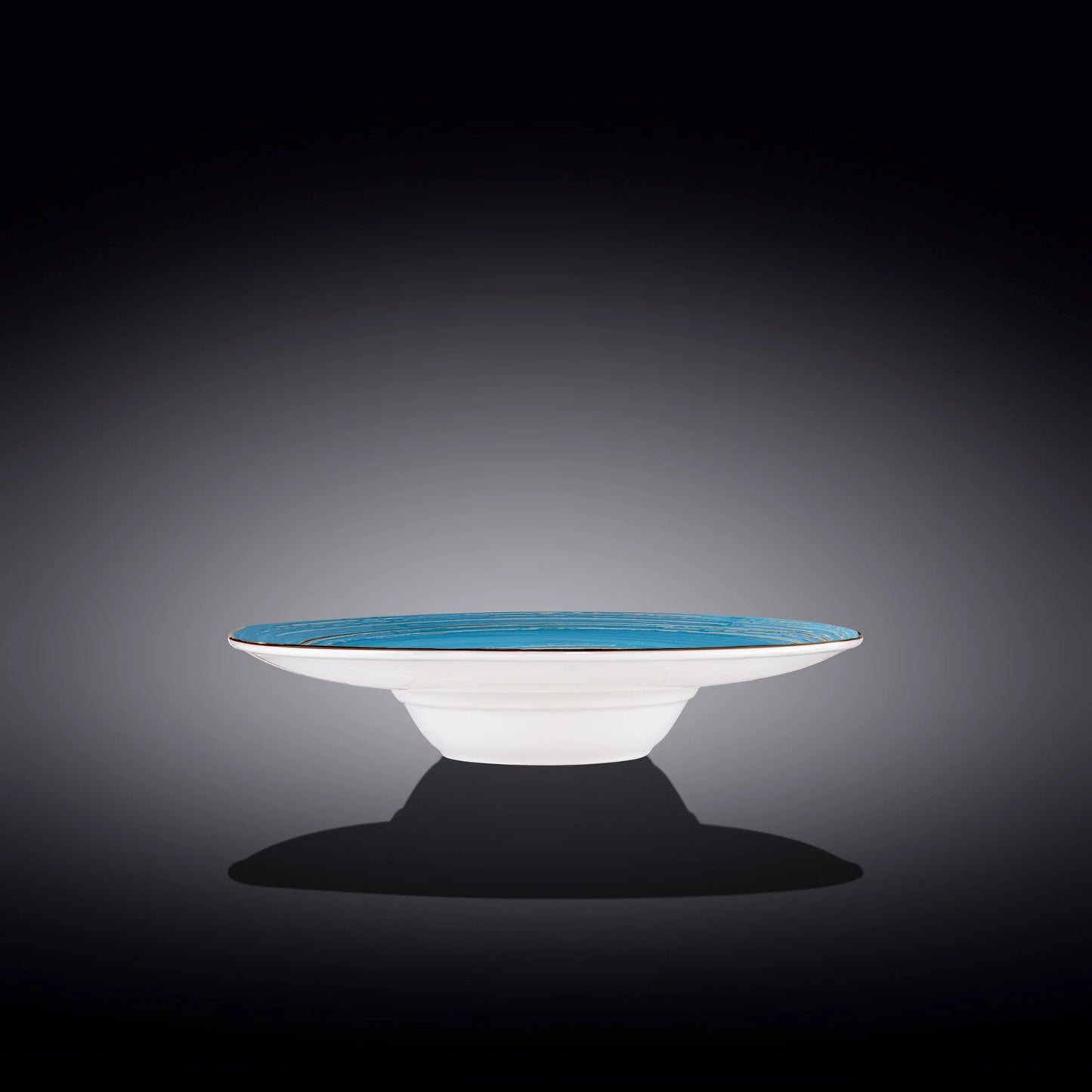 Wilmax Diep bord 24 cm Blauw Porselein set van 2 WL-669625/A2