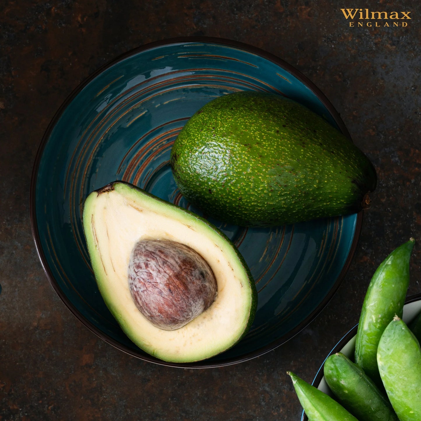 Wilmax Spiral Untertasse aus Porzellan, Blau, 12 cm – WL-669634/B