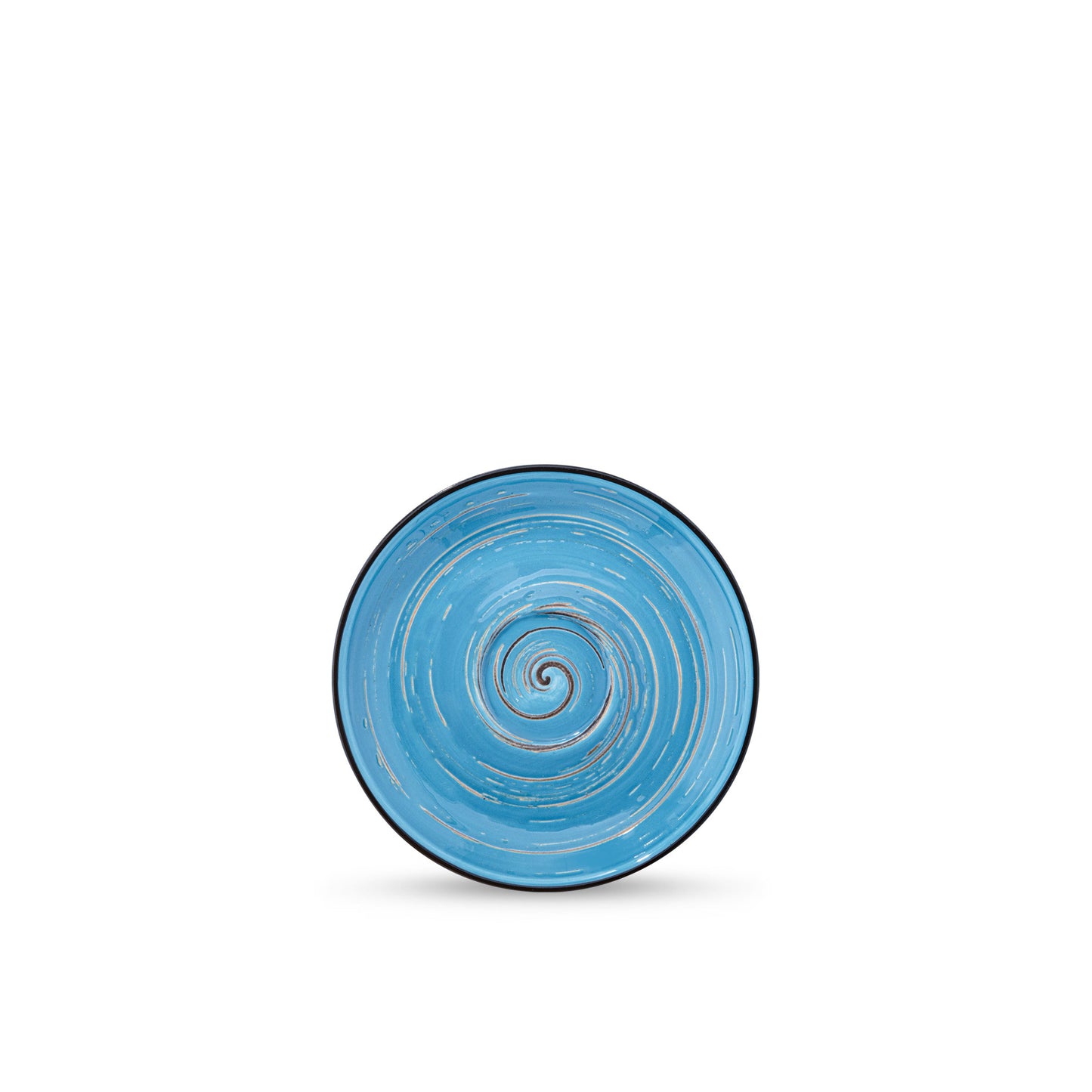 Wilmax Spiral Untertasse aus Porzellan, Blau, 12 cm – WL-669634/B
