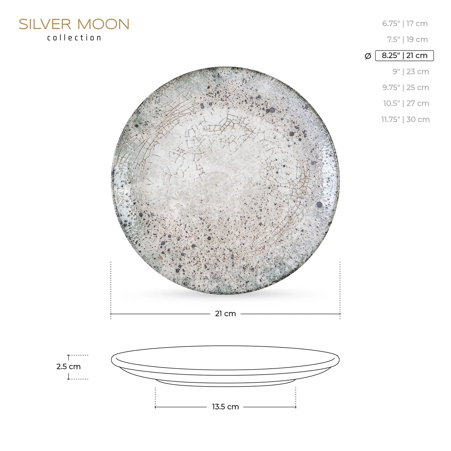 Wilmax Porzellanteller, flach, rund, 21 cm, WL-671203/A