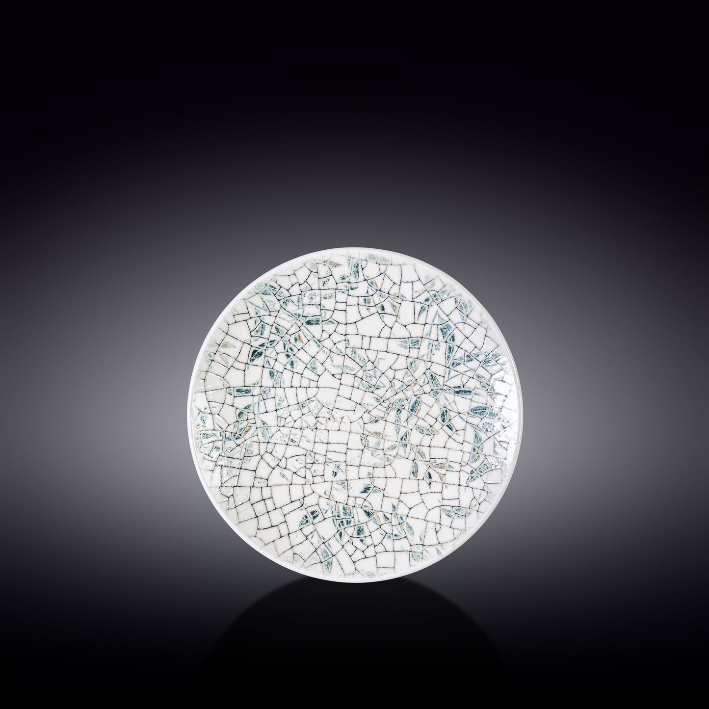 Wilmax Porzellan Deko Teller Ø17 cm – 2er Set – Olivgrün – WL-671501/A