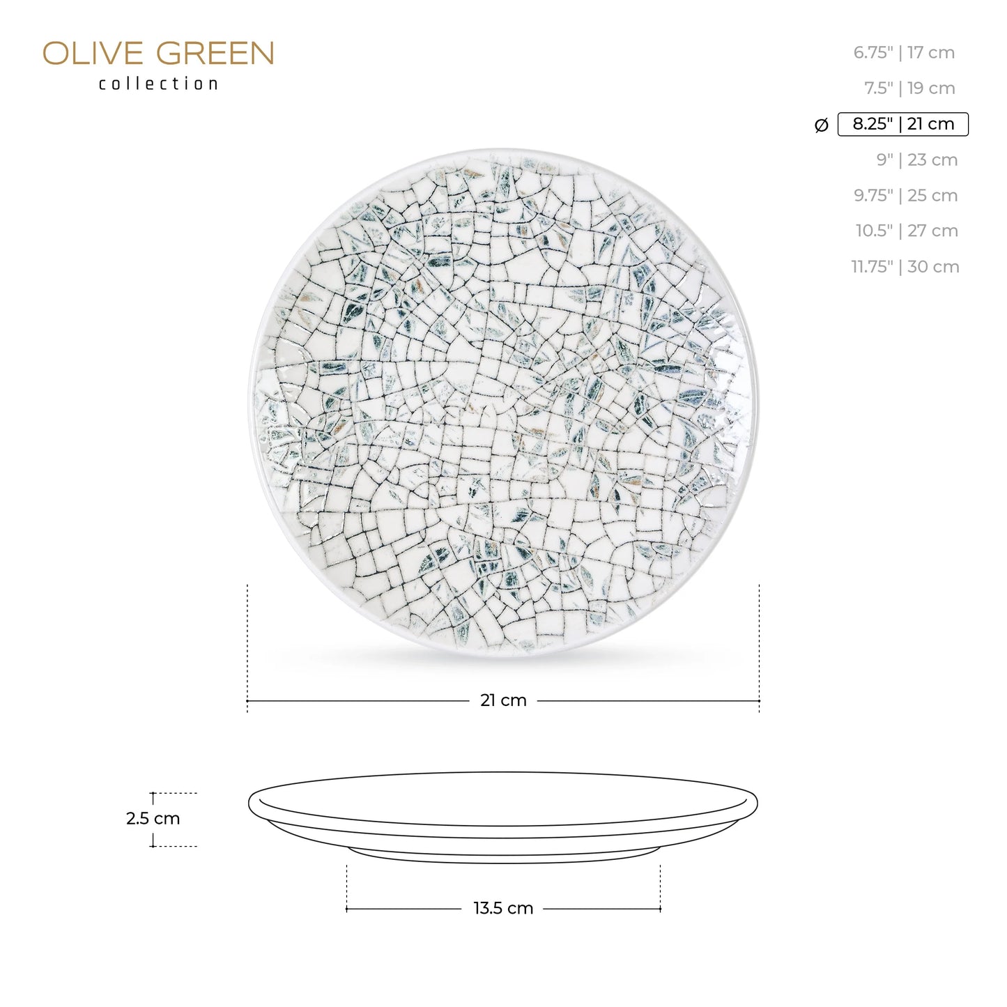 Wilmax Porzellanteller,2er Set, flach, rund, 21 cm, WL-671503/A2