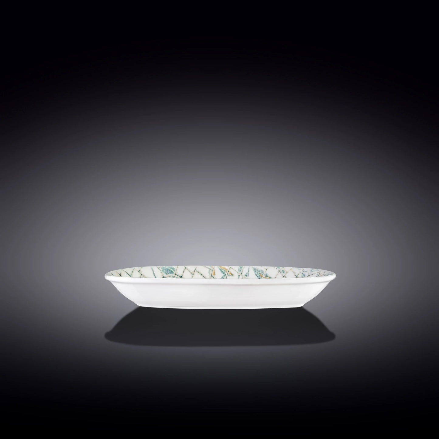 Wilmax England Flacher Coupe Ellipsenteller,2er Set, 20 x 11 cm, Porzellan, WL-671542/A2