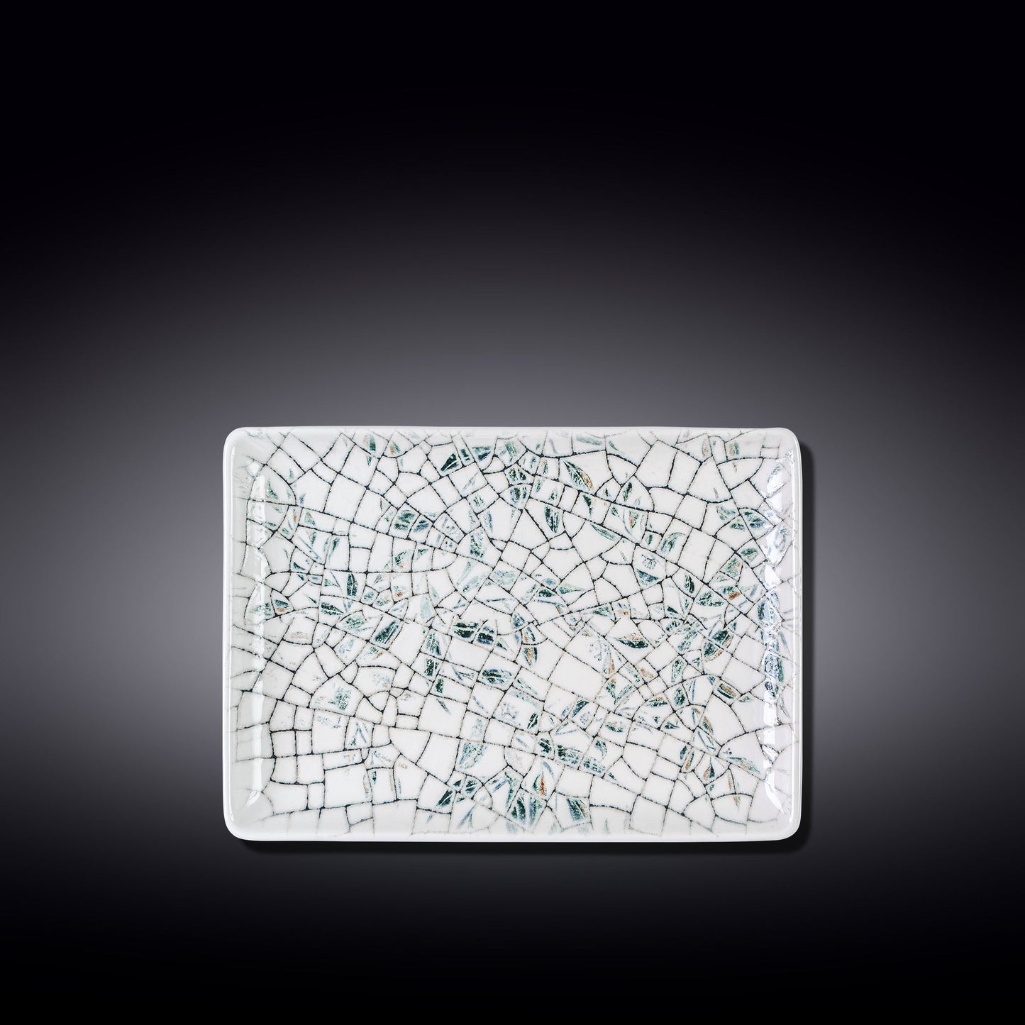 Wilmax Flache Rechteckige Servierplatte, 23,5 x 17 cm, Olive Green – WL-671551/A