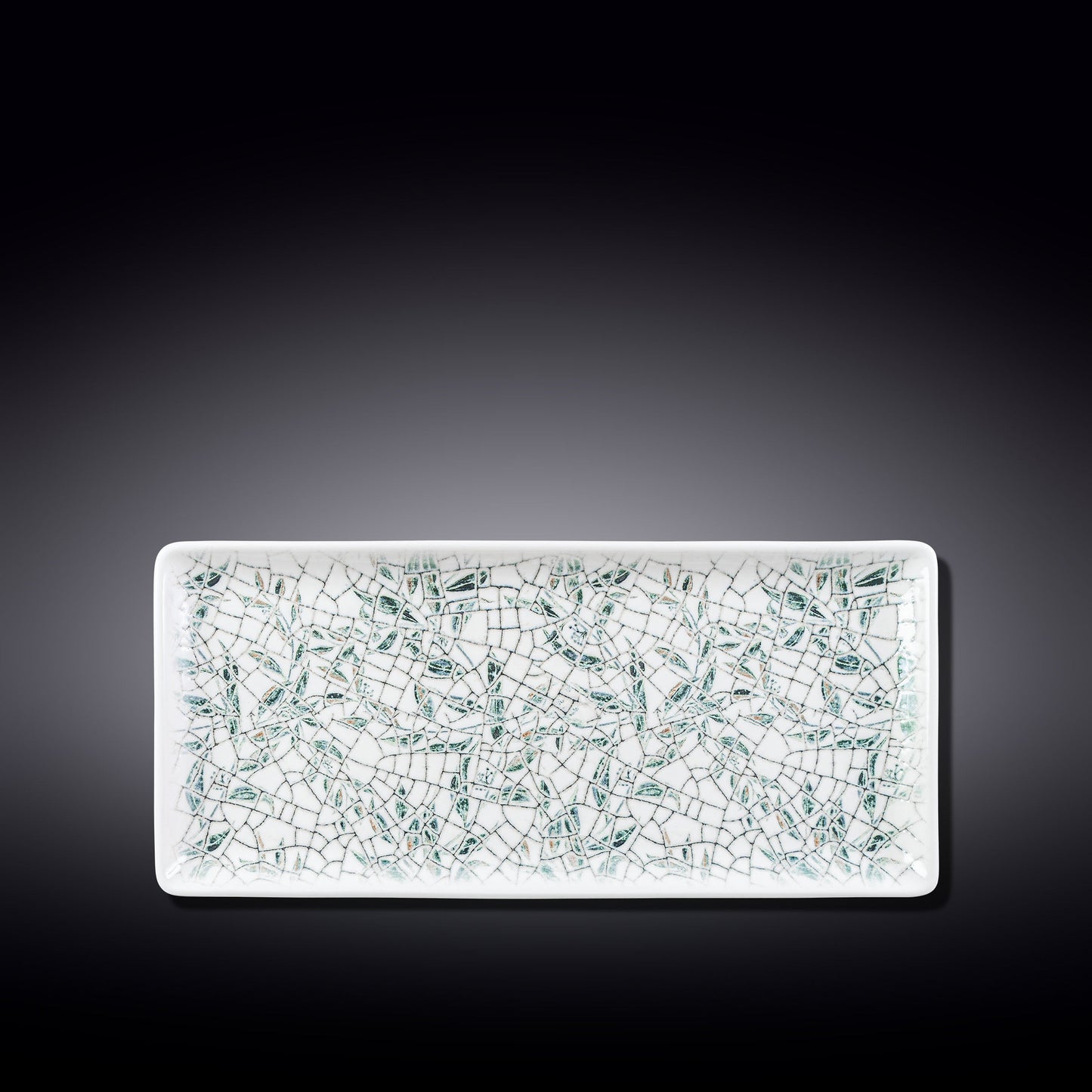 Wilmax Flache Rechteckige Servierplatte, 33 x 15 cm, Olive Green – WL-671553/A