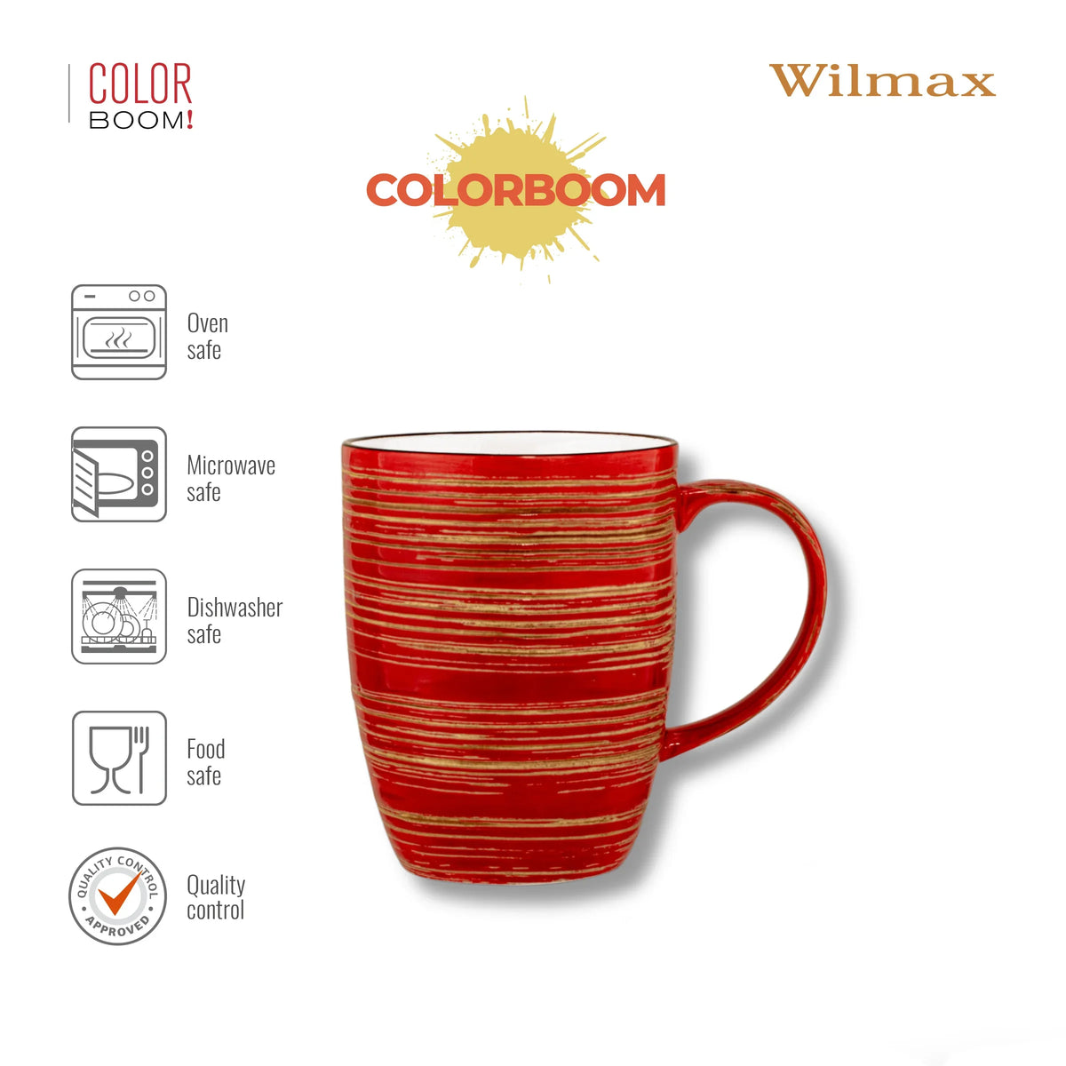 Wilmax England Porseleinen Mok 460 ml Rood