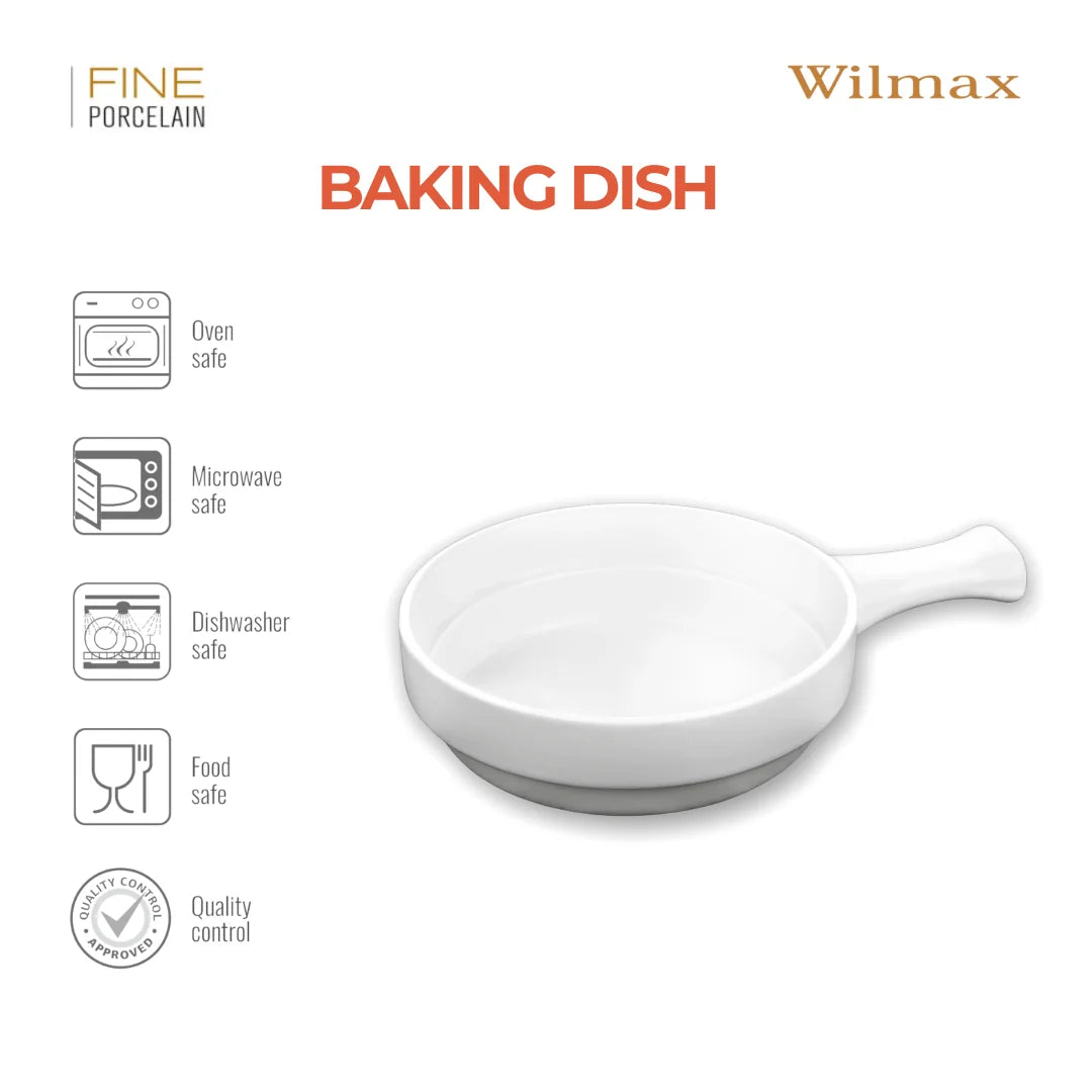 Wilmax Ovenschaal met handvat 450 ml Porselein Wit