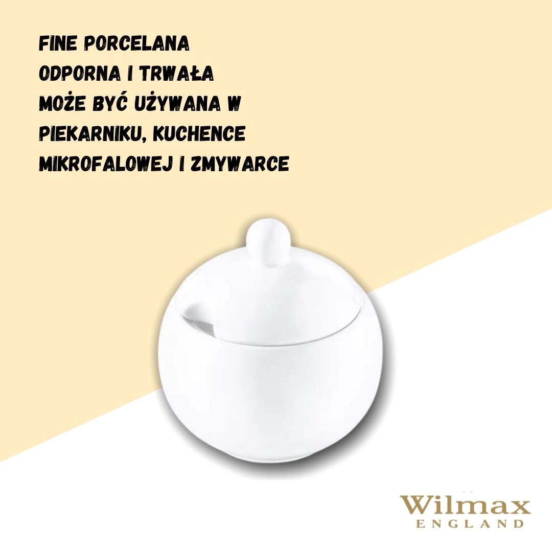 Wilmax England Suikerpot deksel 300ml Wit Porselein Olivia