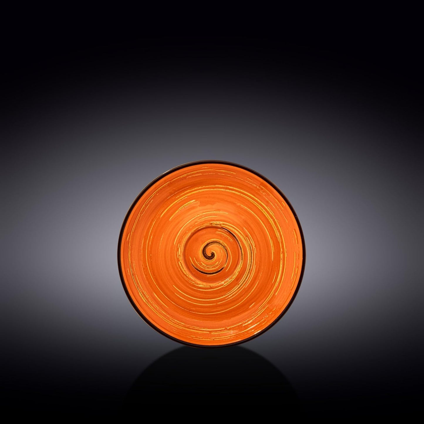 Wilmax Porzellan Untertasse, 15 cm, Spiral Orange Kollektion, WL-669336/B