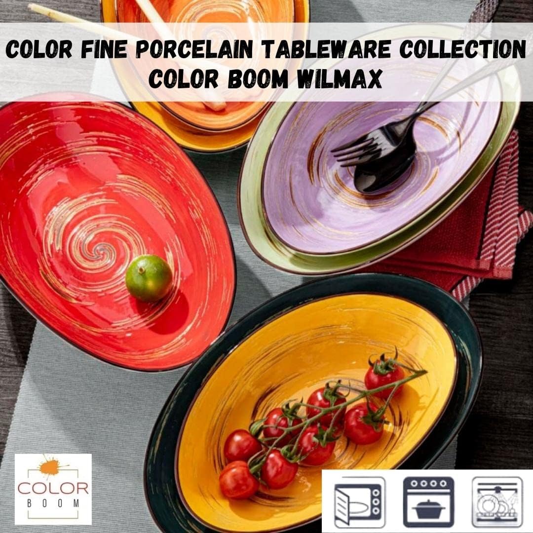 Wilmax Oval Bowl 30 x 19.5 x 7 cm, blau, Spiral Collection WL-669641/A