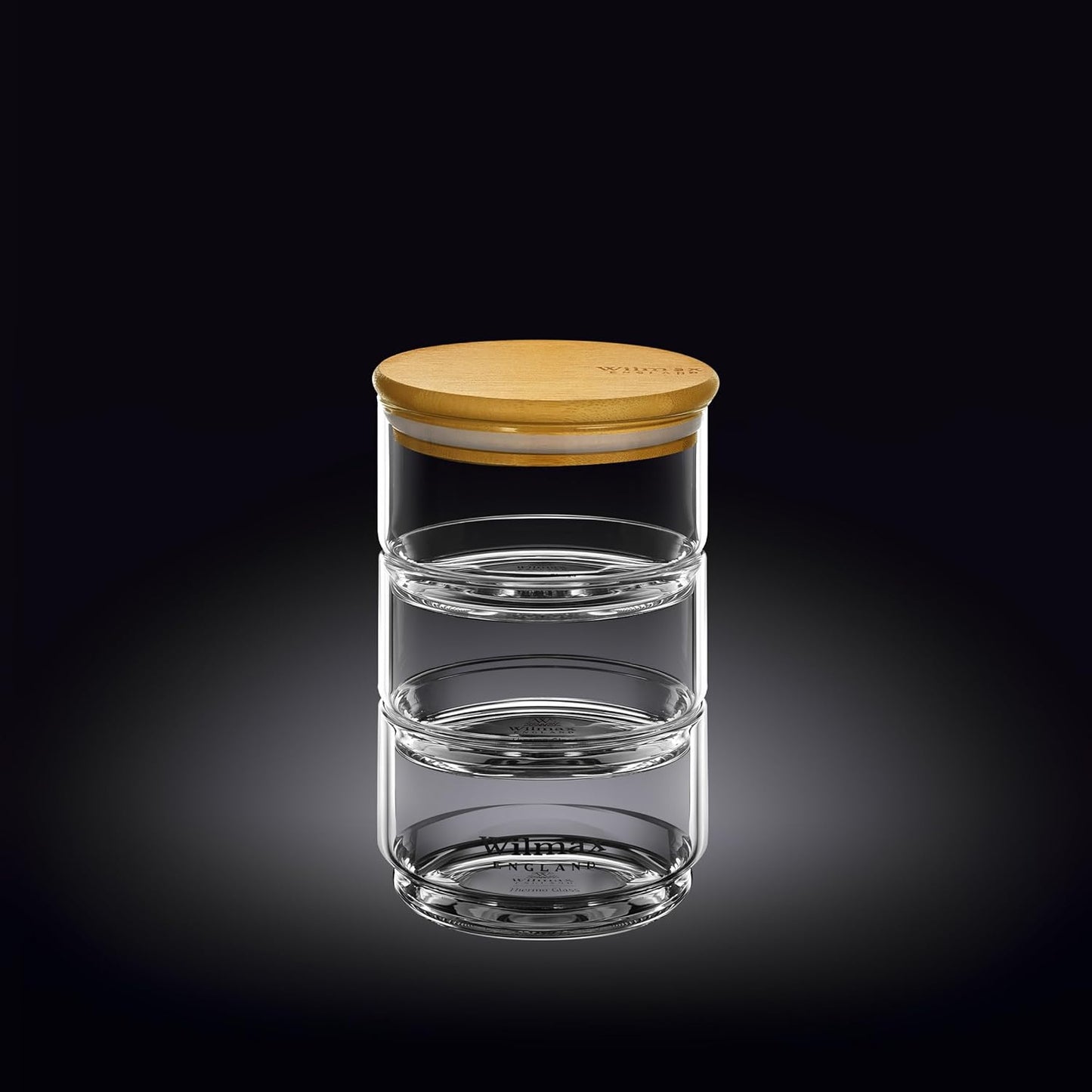 Wilmax 3-laags voorraadpot met bamboedeksel WL-888522/A