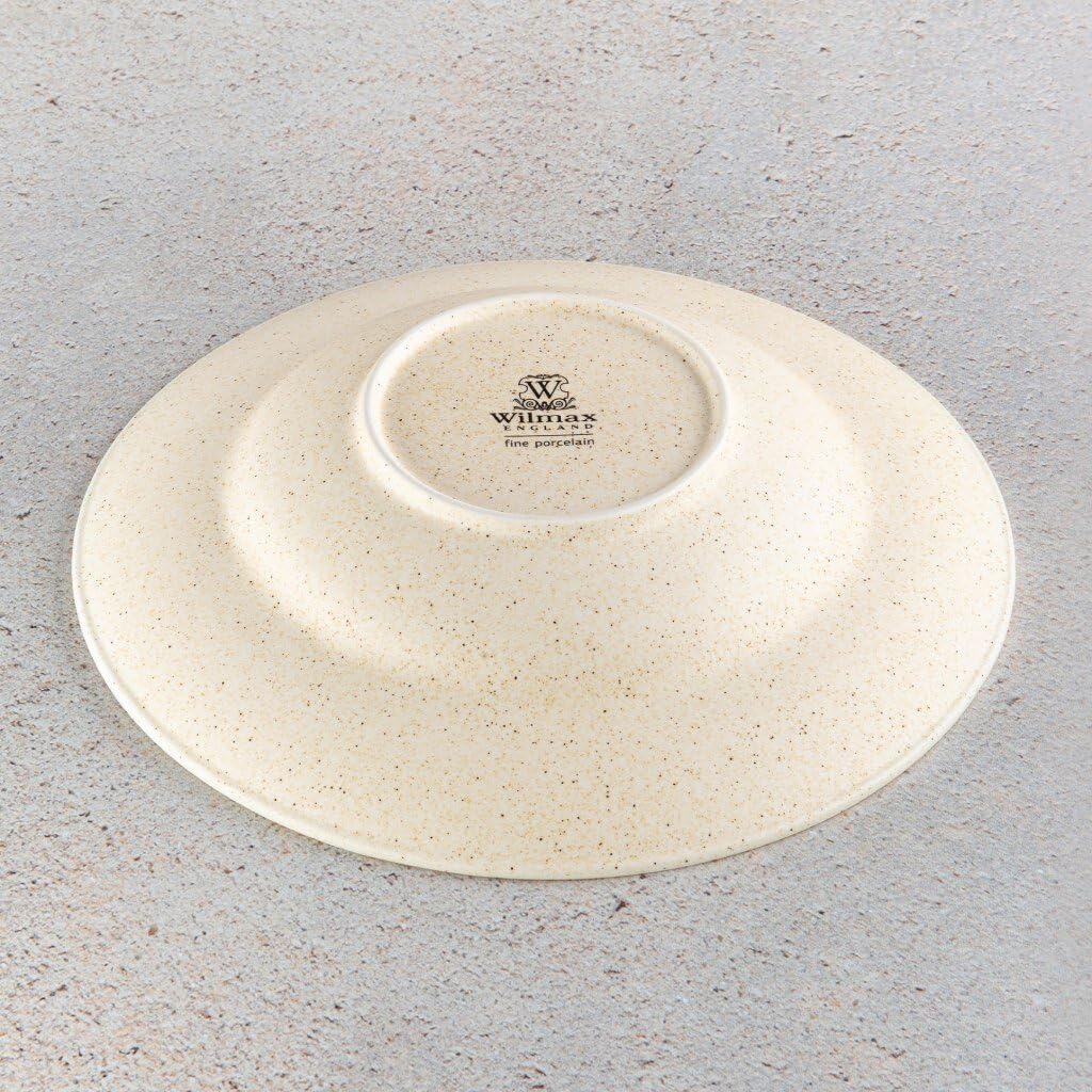Wilmax England Deep Plate Sand Porcelain 25.5 cm Set of 2