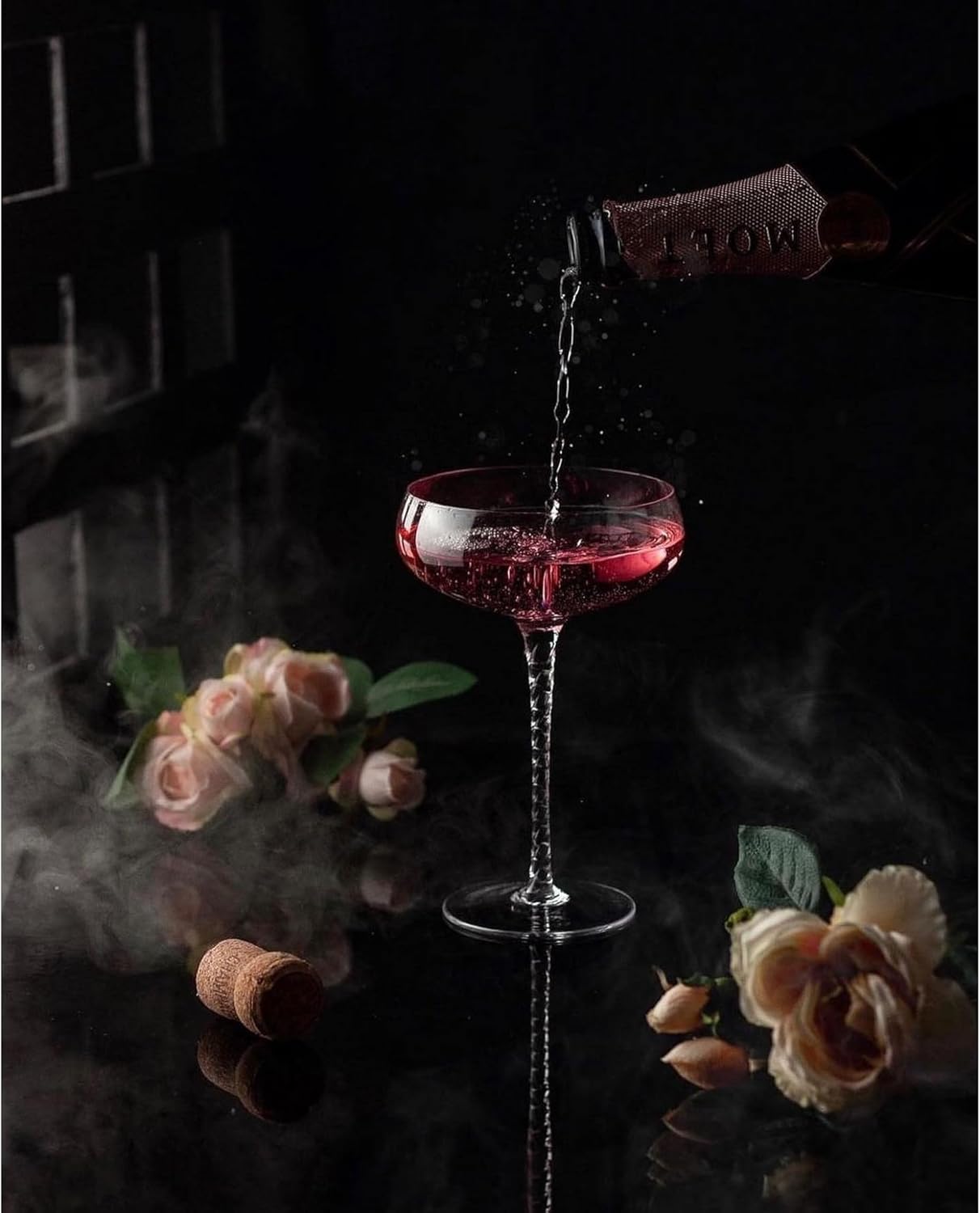 Wilmax Champagnergläser, 300 ml, 2er-Set, Kristallglas, WL-888105/2C