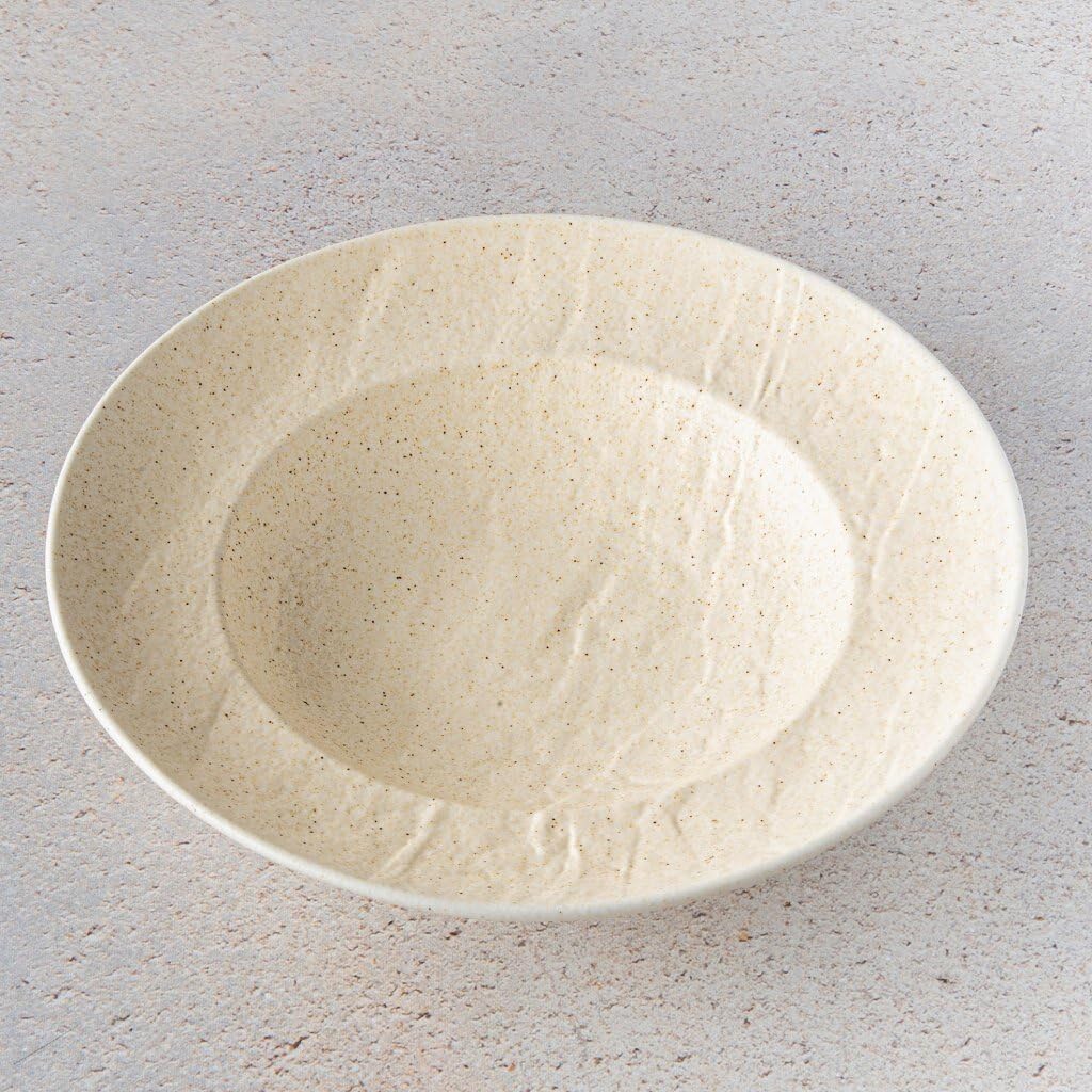 Wilmax England Deep Plate Sand Porcelain 25.5 cm Set of 2