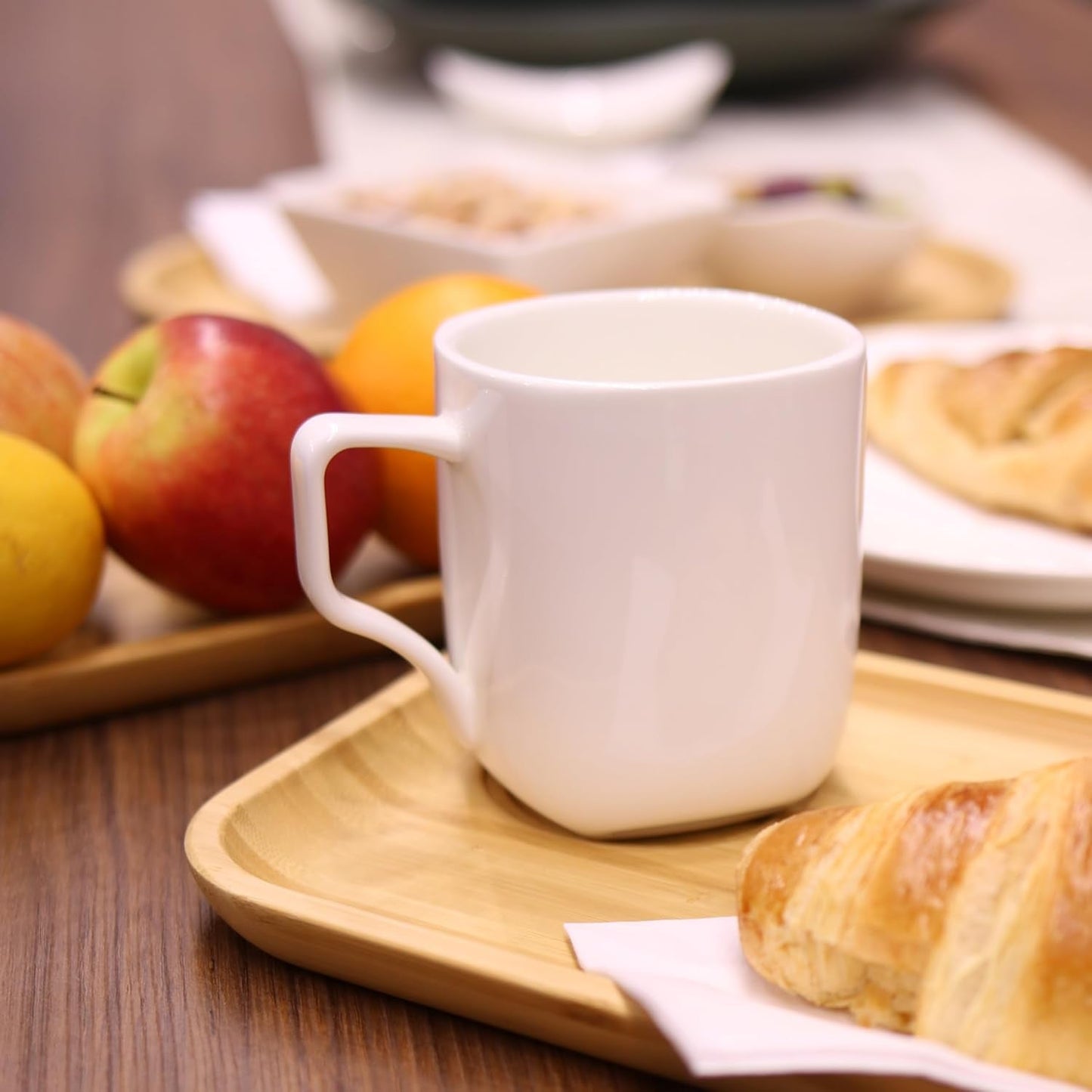 Wilmax Servierset Bambusteller 17.5 cm mit Teeglas 400 ml WL-771112/A-WL-888748/A