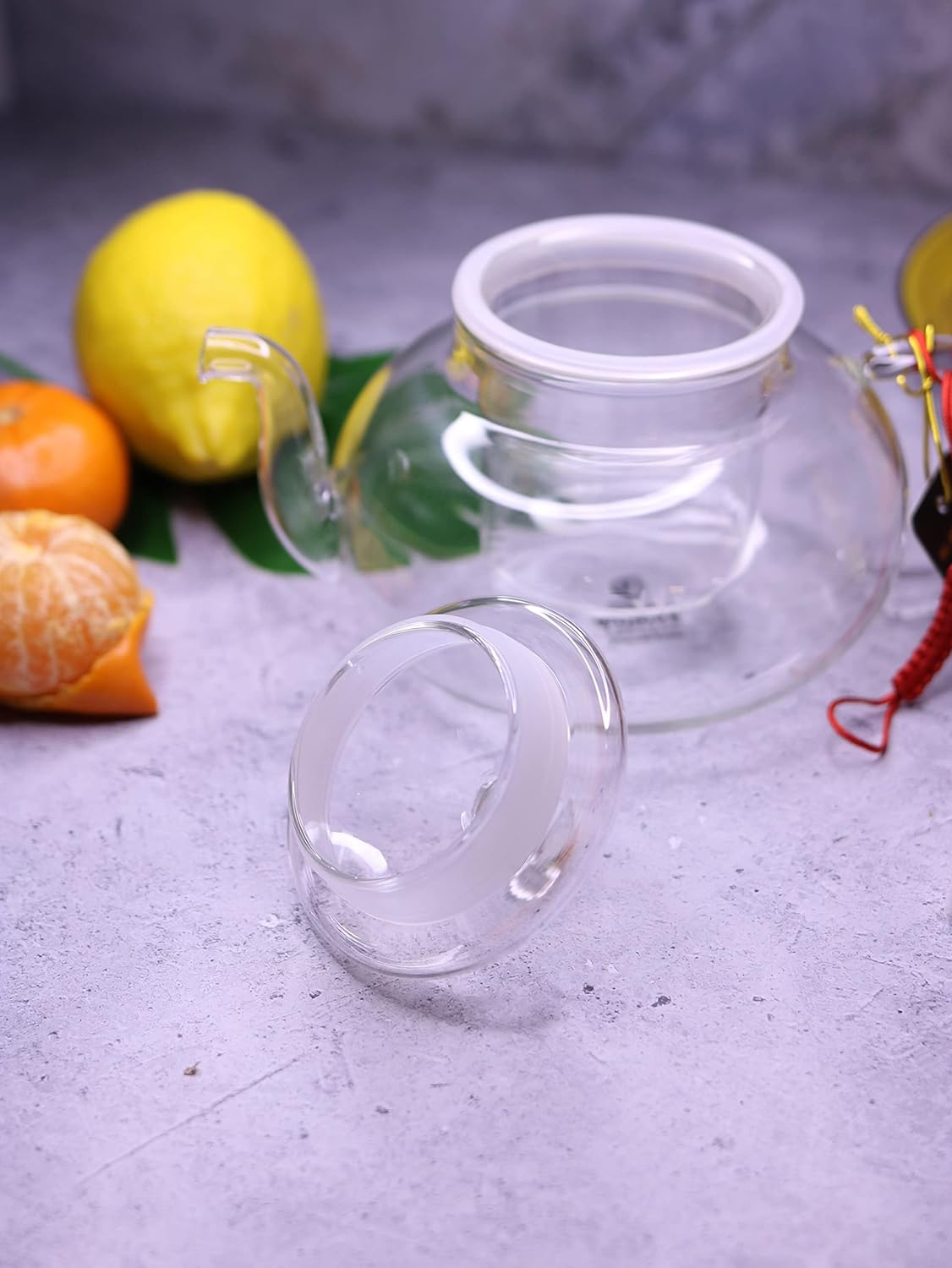 Wilmax England Glazen Theepot 900ml met Deksel Transparant