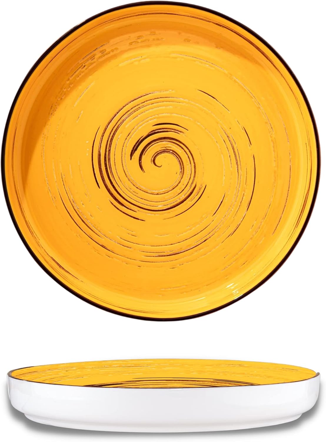 Wilmax Teller Spiral Gelb 28 cm – Elegantes Design für stilvolles Servieren – WL-669420/A