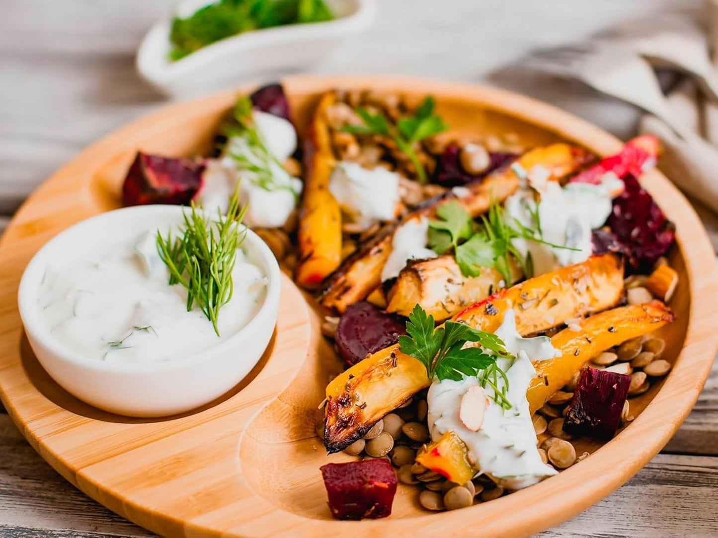 Wilmax 2-Delige Serveerschaal, 30,5 cm, Bamboe, WL-771044/A