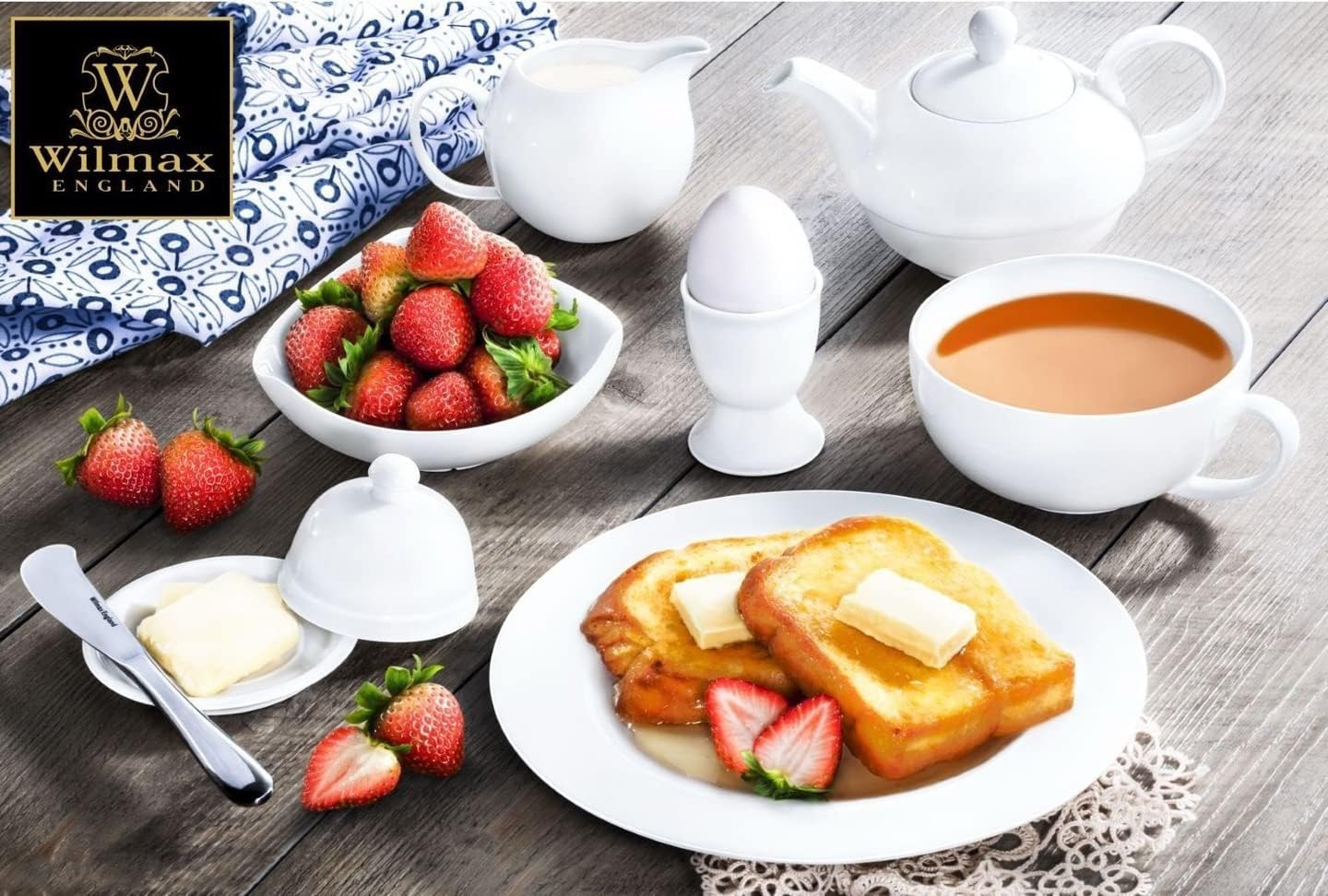 Wilmax Professional Brot Teller 15 cm aus Porzellan, klassisch – WL-991176/A