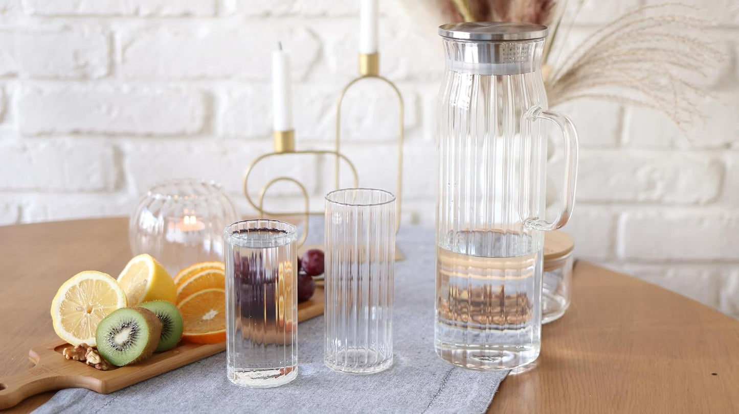 Wilmax Gläser- & Karaffen-Set, 6 Gläser & 1 Karaffe, WL-888220/A-888626/A6