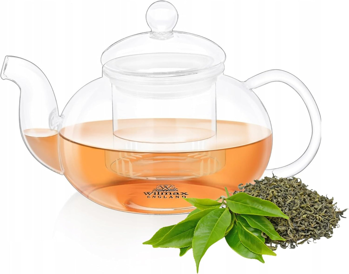 Wilmax England Glazen Theepot 900ml met Deksel Transparant