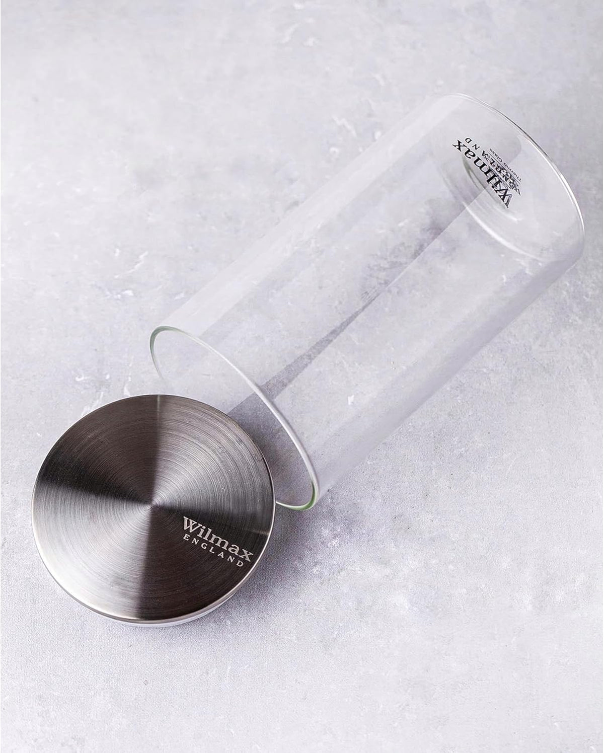 Wilmax Voorraadglas 760 ml met RVS Deksel Transparant