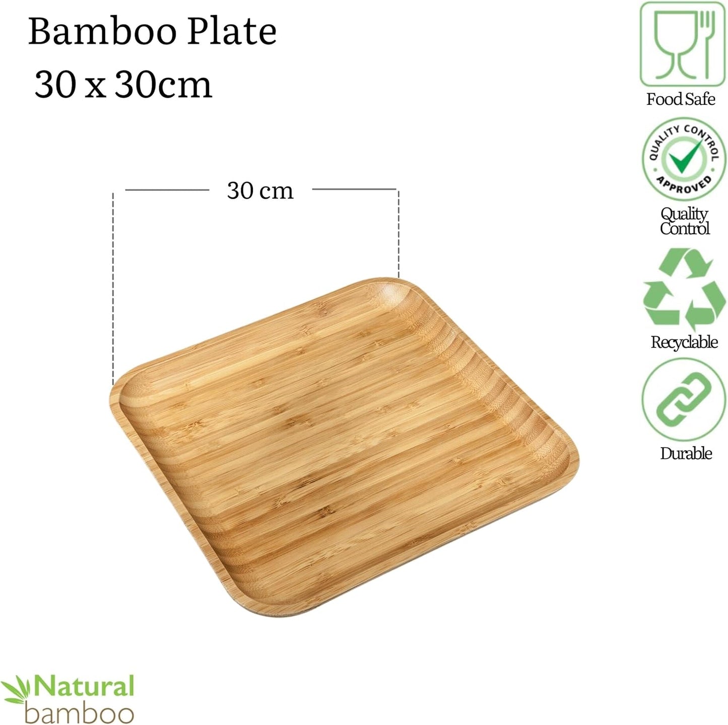 Wilmax Bamboe Serveerplank 30,5x30,5 cm Naturel WL-771025/A