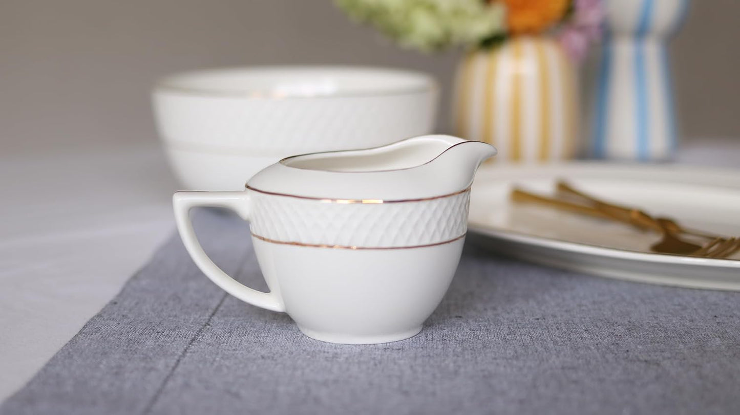 Wilmax Porzellan Zucker- & Milchset, Goldverzierung – WL-880102470/A-880102475/A